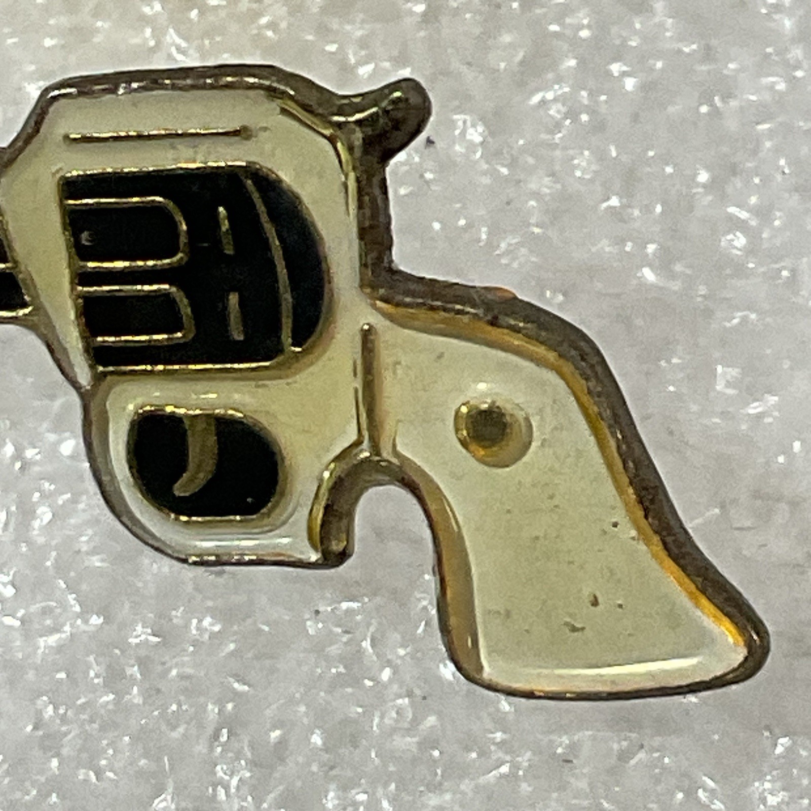 Vintage Revolver Pistol Outlaw Metal Enamel Pin Pinback 1” X 1/2” - Image 6
