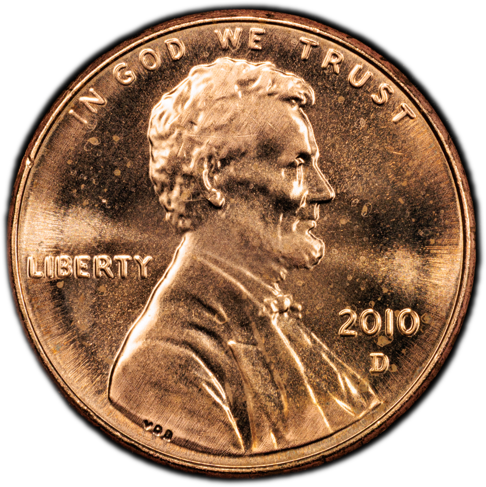 2010-D 1C Lincoln Shield Cent PCGS MS65RD Gold Shield Cert#53076130 - Image 3