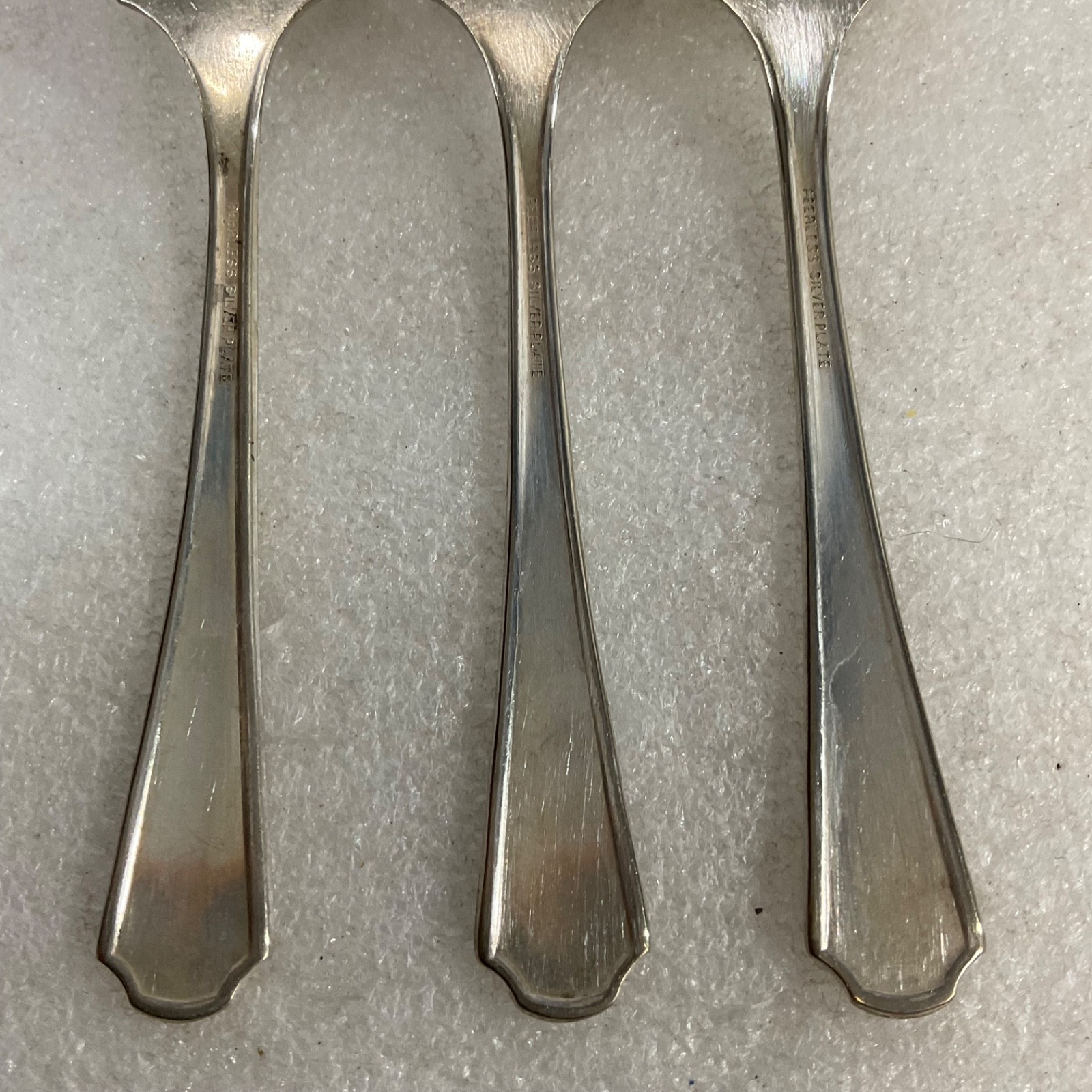 Peerless Silver Plate Salad Forks 3pc Floral Handle Flatware Lot 6in - Image 6