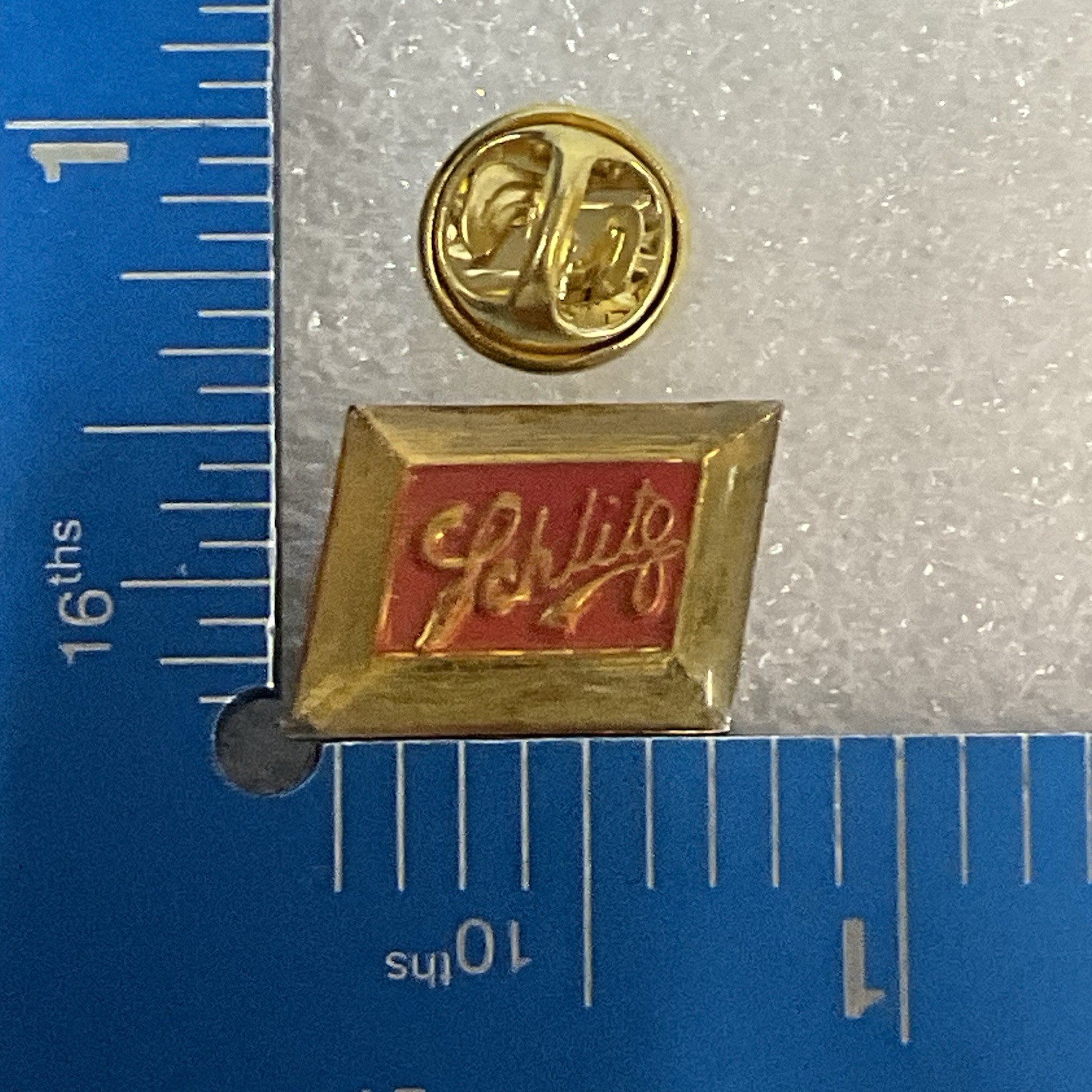 Vintage Schlitz Enamel Metal Pin Red & Gold Toned GnuCollectibles - Image 3