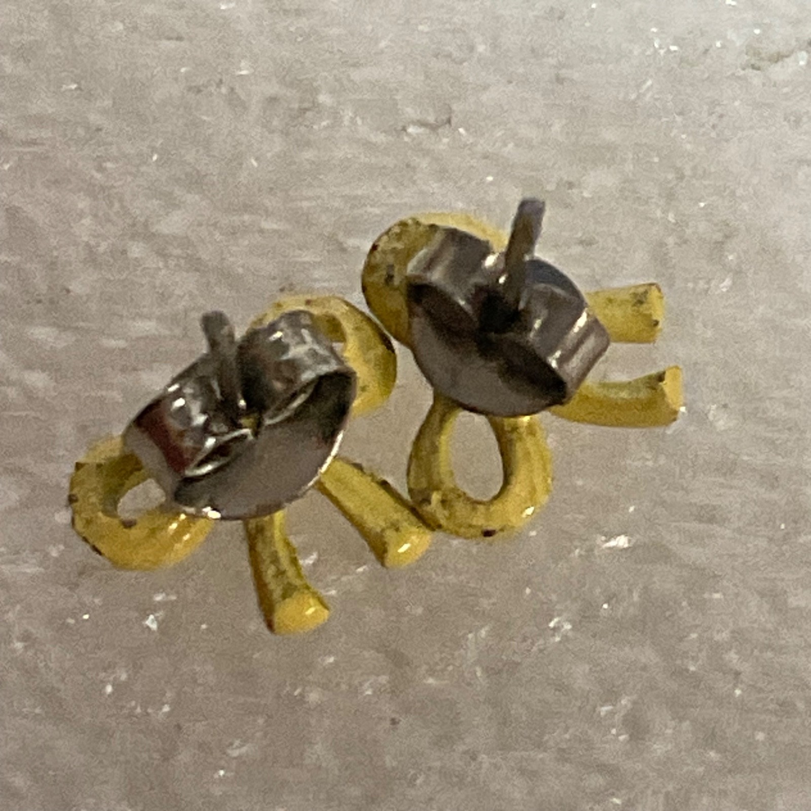 Vintage Yellow Bow Stud Earrings Enamel Ribbon Design Cute Retro Fashion Jewelry - Image 4