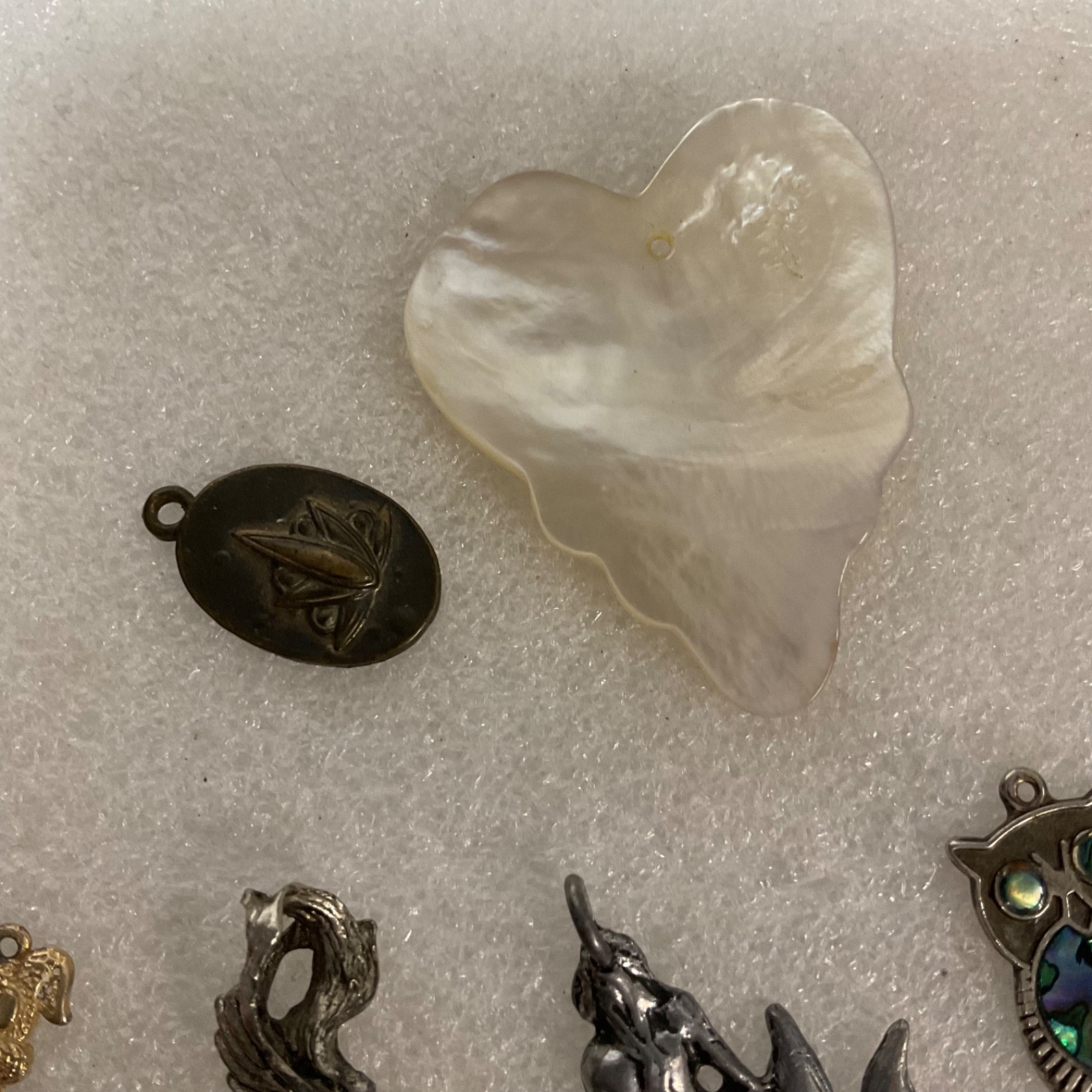 Vintage Modern Pendant Lot Owl Mermaid Angel Heart Shell Dog Charm Jewelry - Image 3