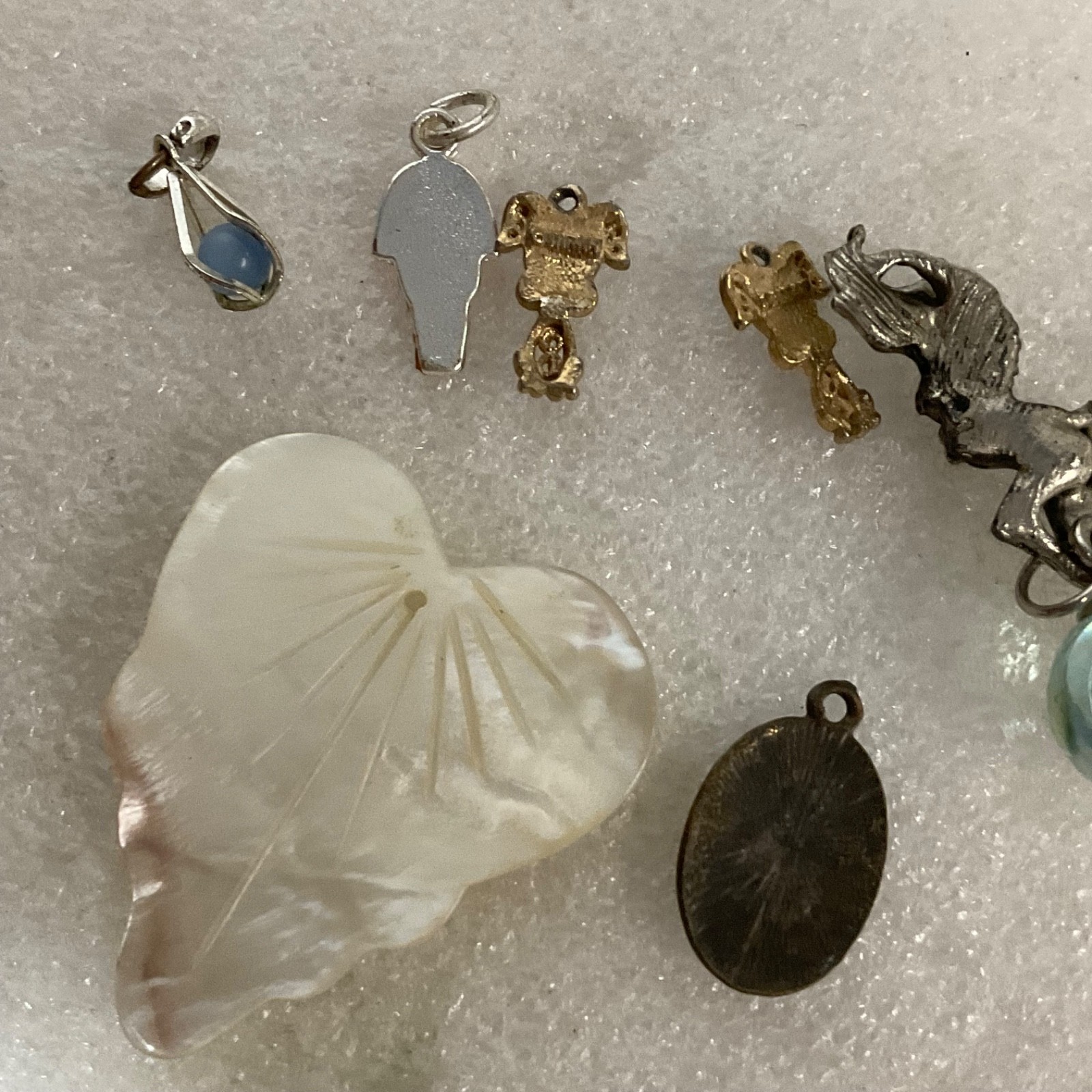 Vintage Modern Pendant Lot Owl Mermaid Angel Heart Shell Dog Charm Jewelry - Image 8
