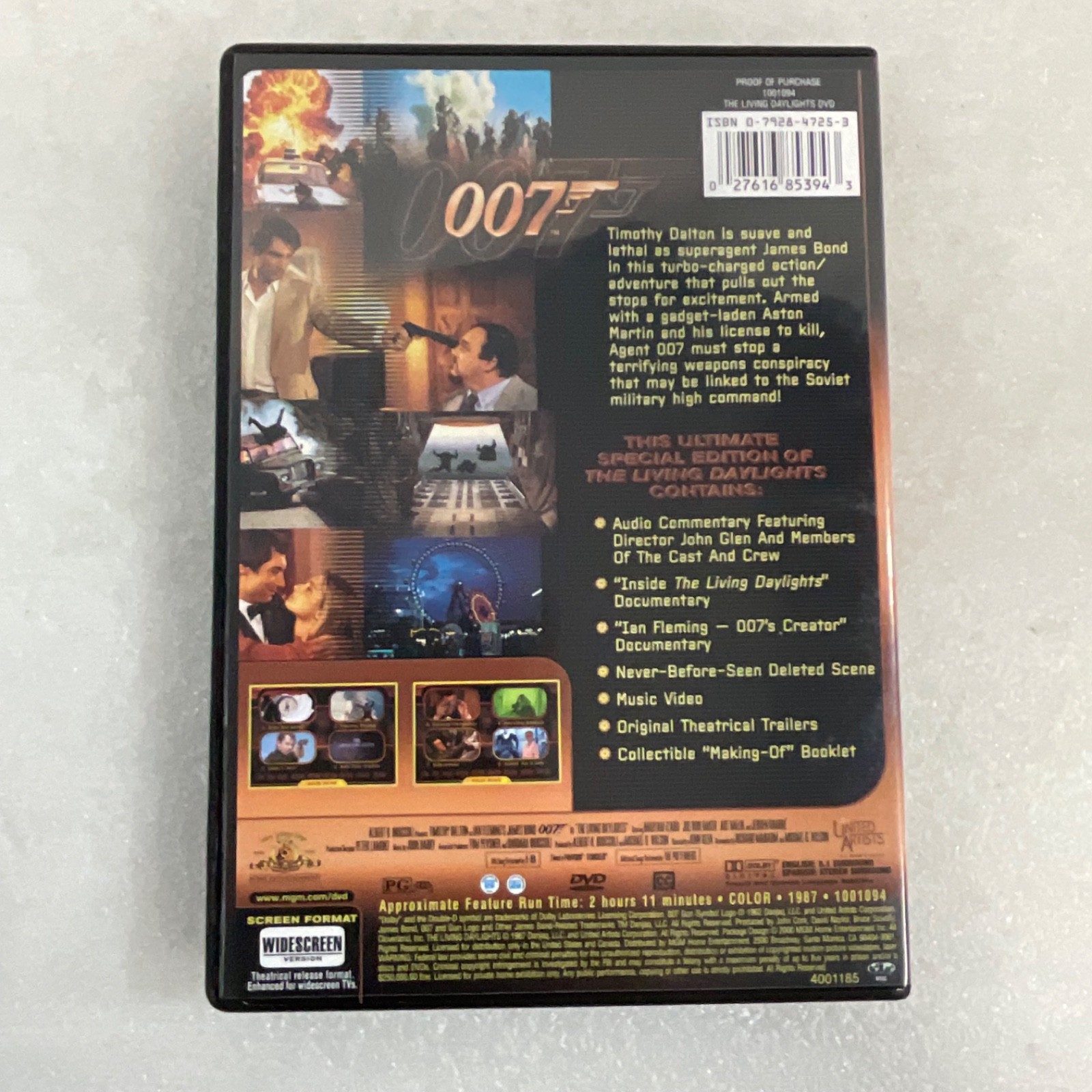 The Living Daylights DVD Special 007 Edition Timothy Dalton Widescreen - Image 2