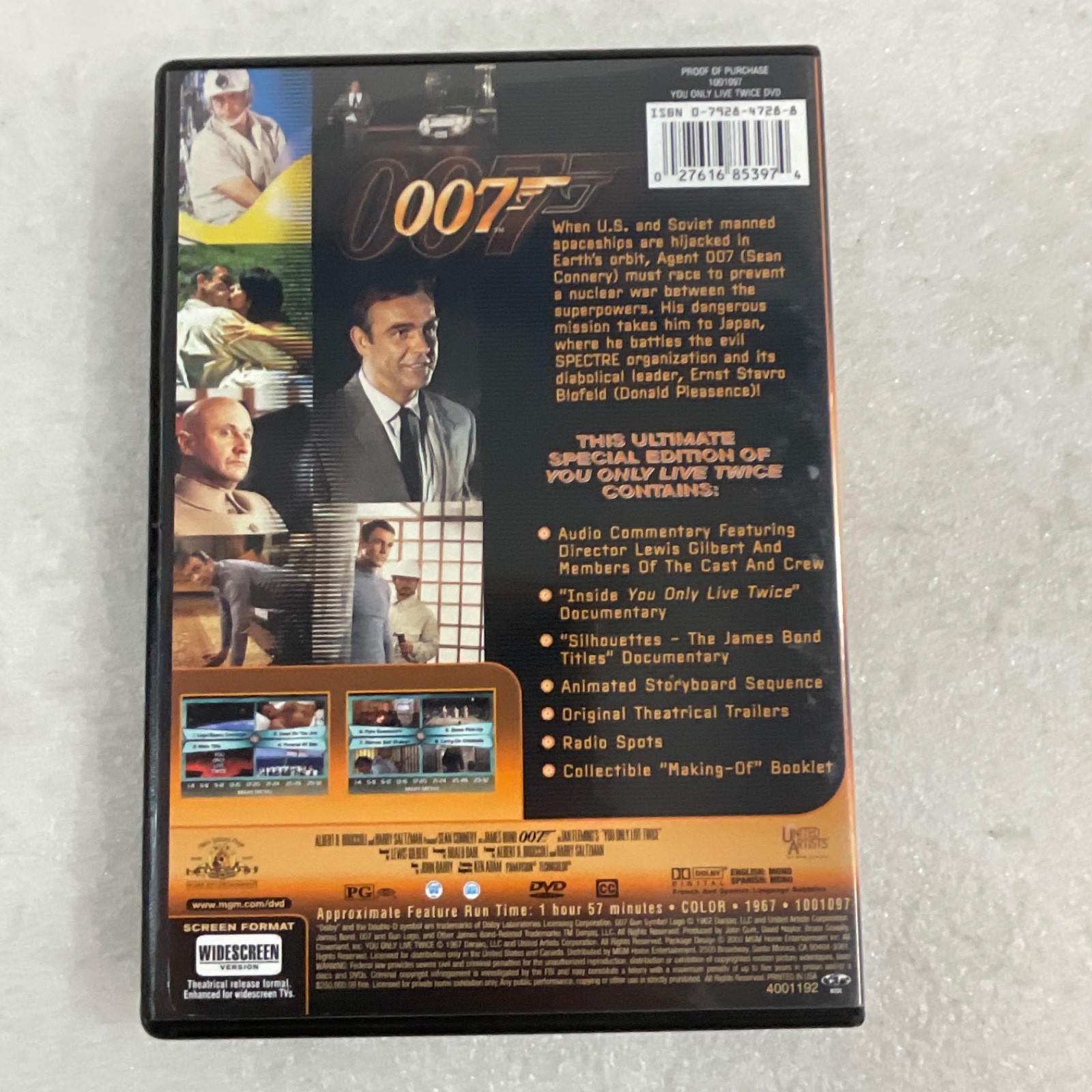You Only Live Twice DVD Special 007 Edition Sean Connery Widescreen - Image 2