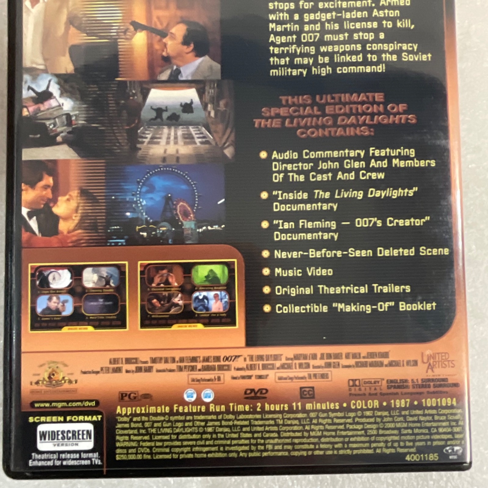 The Living Daylights DVD Special 007 Edition Timothy Dalton Widescreen - Image 8