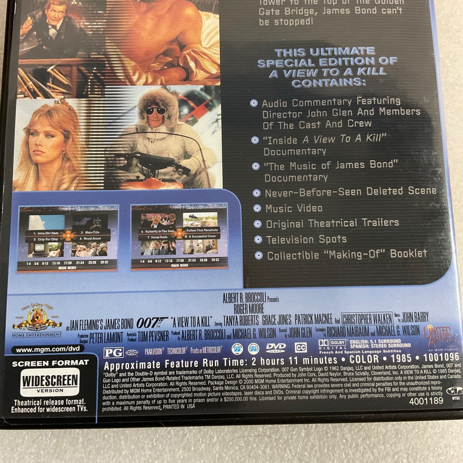 A View To A Kill DVD Special 007 Edition Roger Moore Walken Widescreen - Image 9