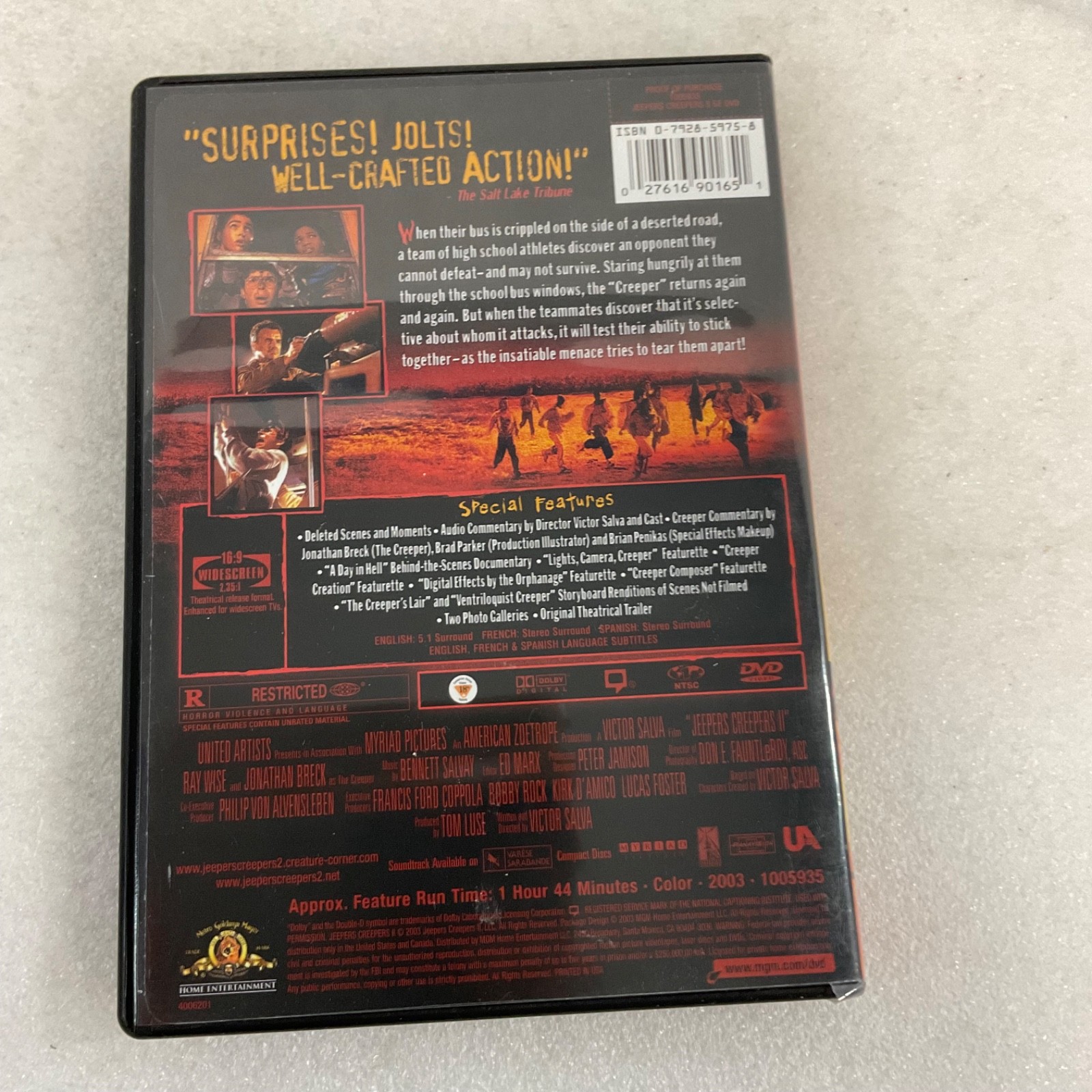 Jeepers Creepers 2 DVD Special Edition Widescreen Ray Wise Horror 2003 - Image 2