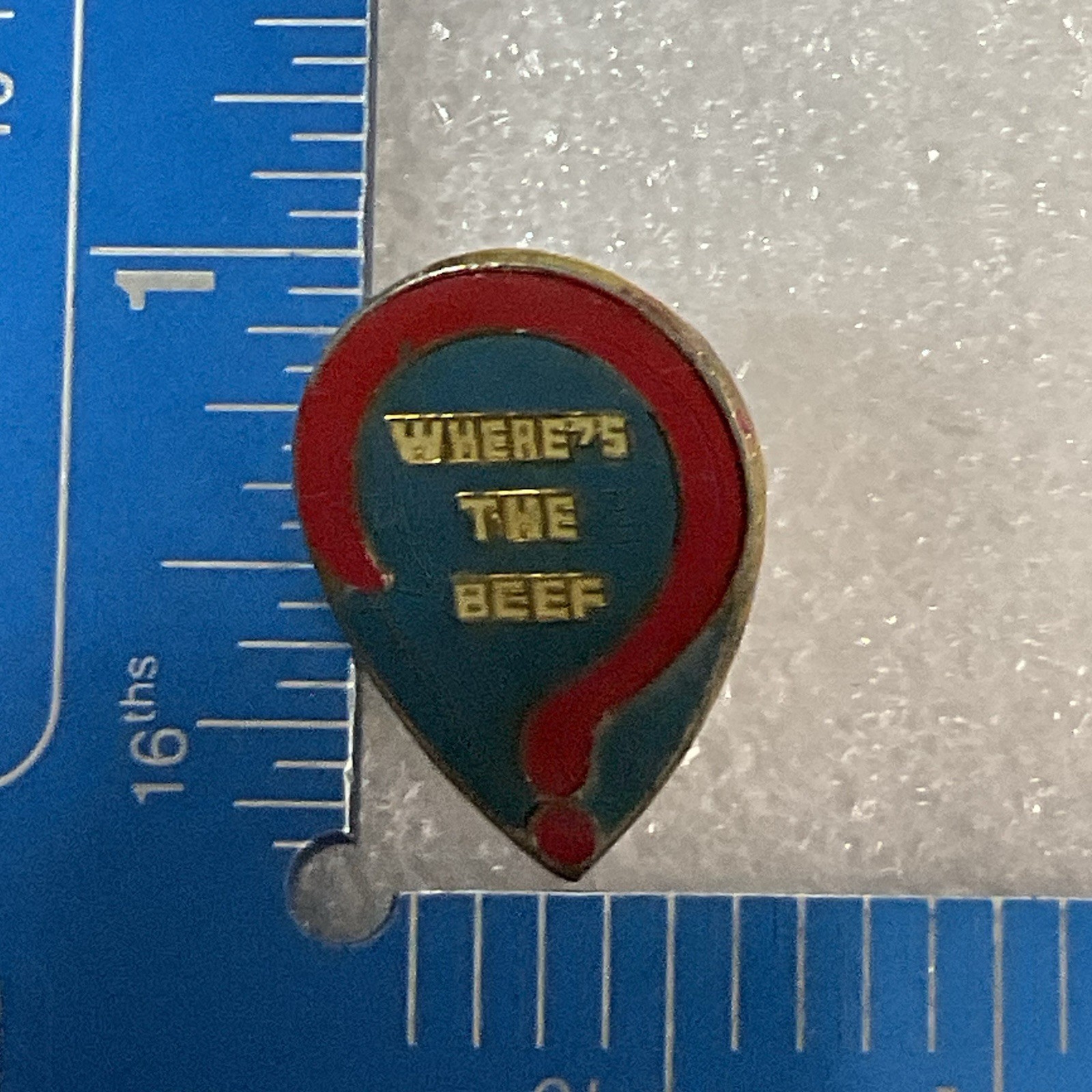 Where’s The Beef Vintage Metal Enamel 1” Pin GnuCollectibles - Image 8