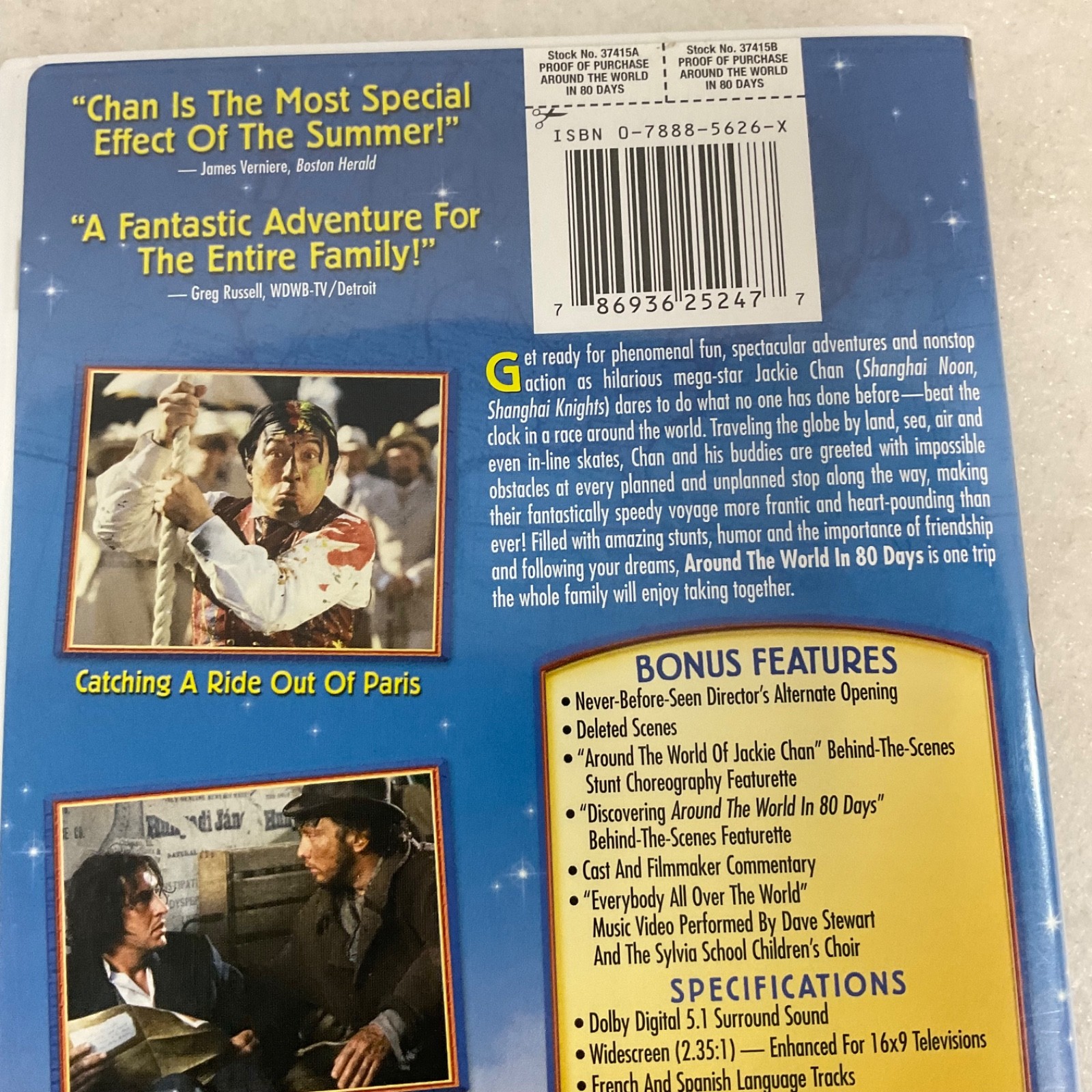 Around the World in 80 Days DVD Widescreen Disney Jackie Chan 2004 PG - Image 4