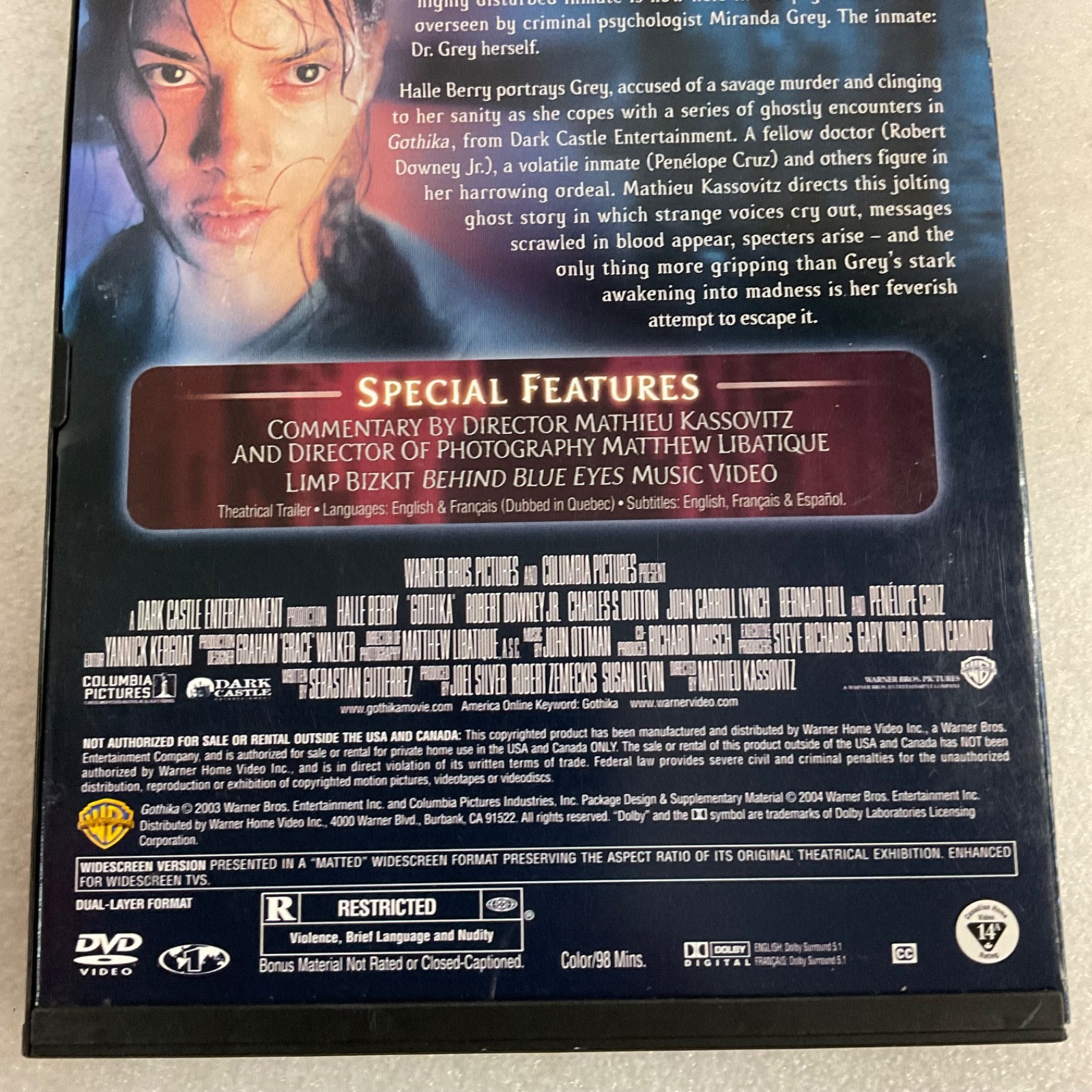 Gothika DVD Widescreen Edition Halle Berry Robert Downey Jr Penelope Cruz - Image 5