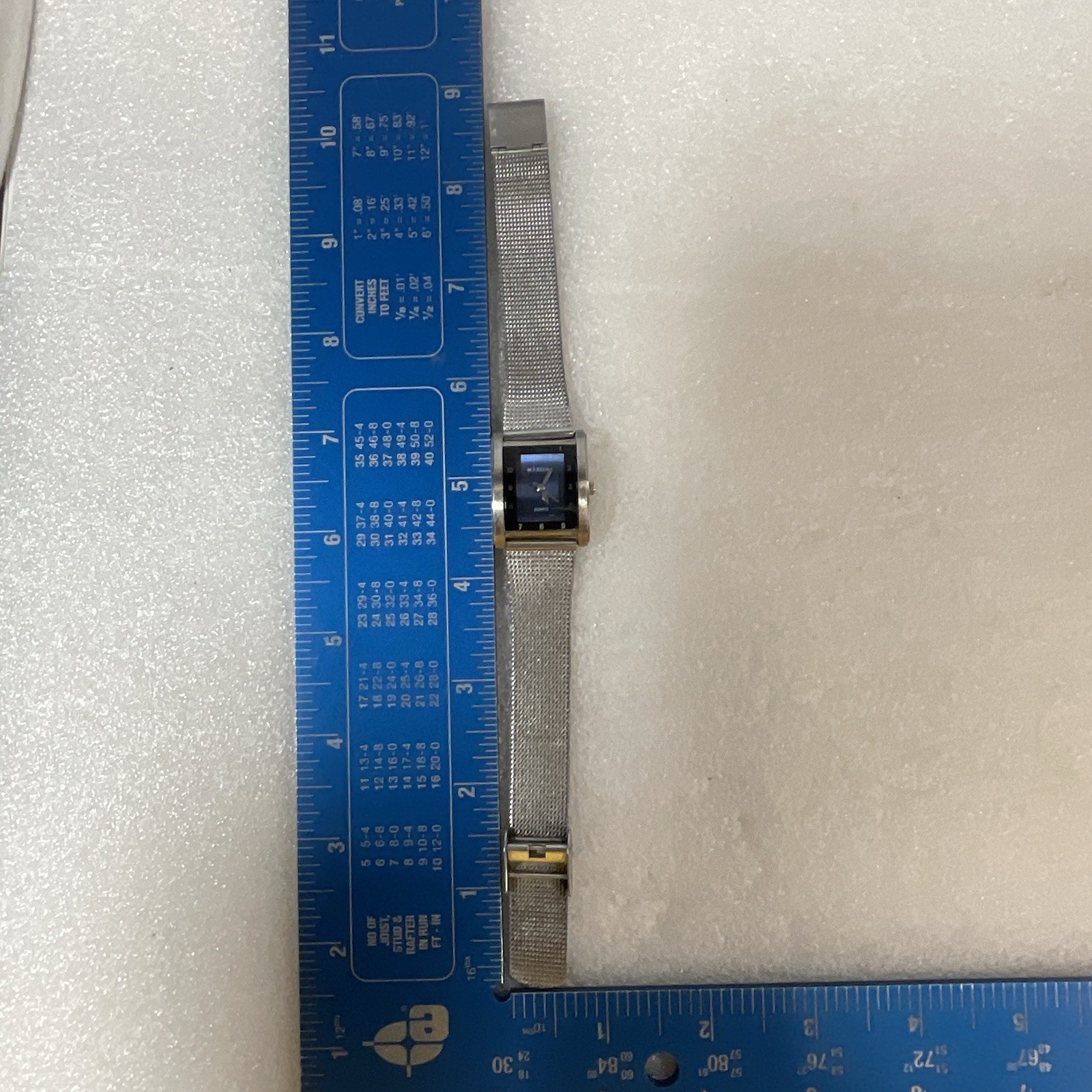 Merona Quartz Watch M2455QB Analog Hands Semi Circle Rectangular Case - Image 23
