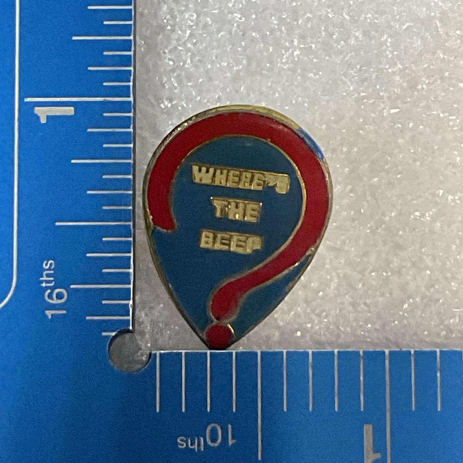 Where’s The Beef? Vintage Metal Enamel 1” Pin GnuCollectibles - Image 8