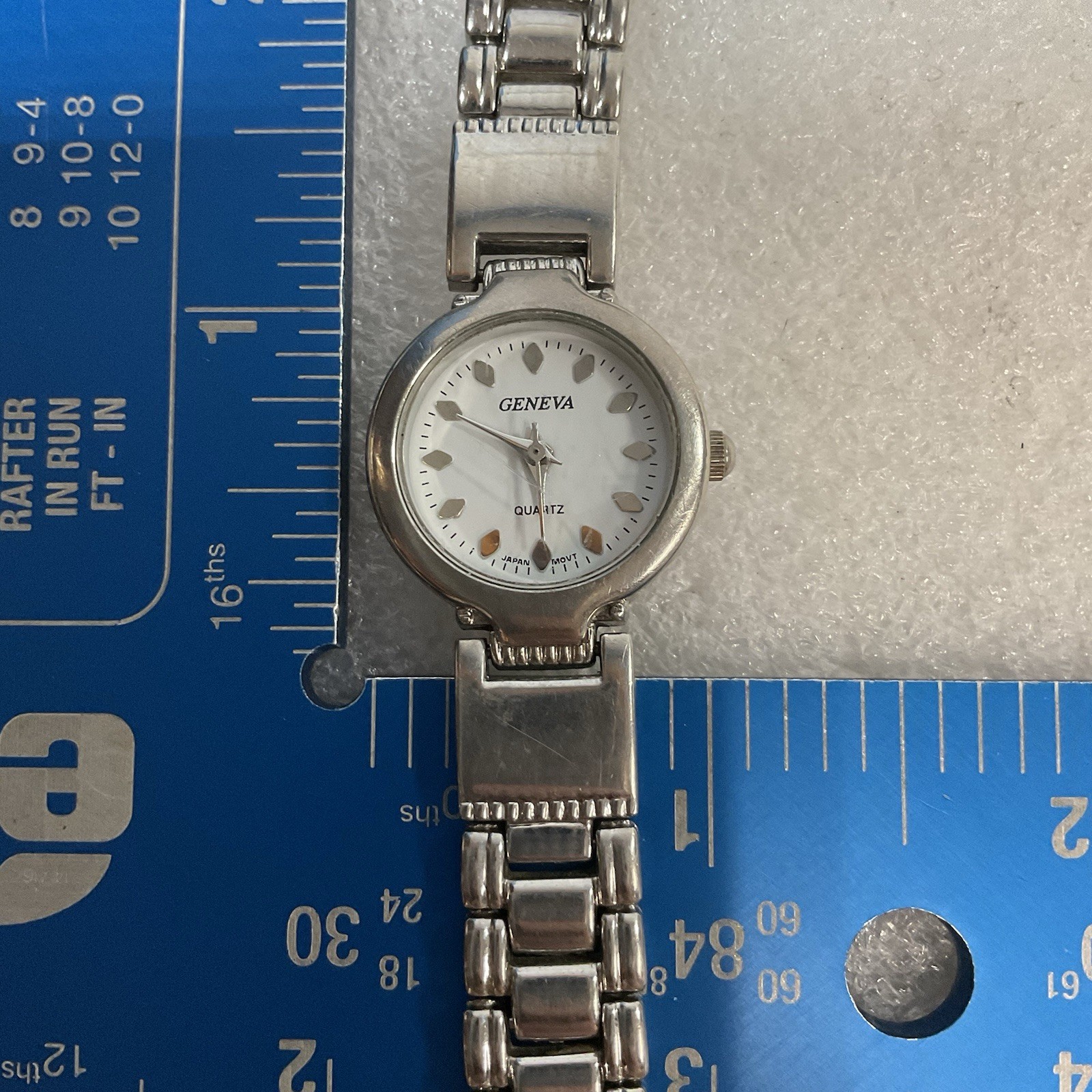 Geneva Watch Womens Metal Band White Dial Silver Color - Image 18