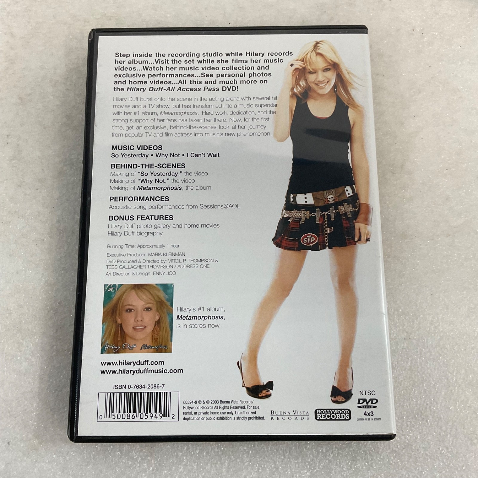 Hilary Duff All Access Pass DVD 2003 Music Videos Behind The Scenes - Image 2