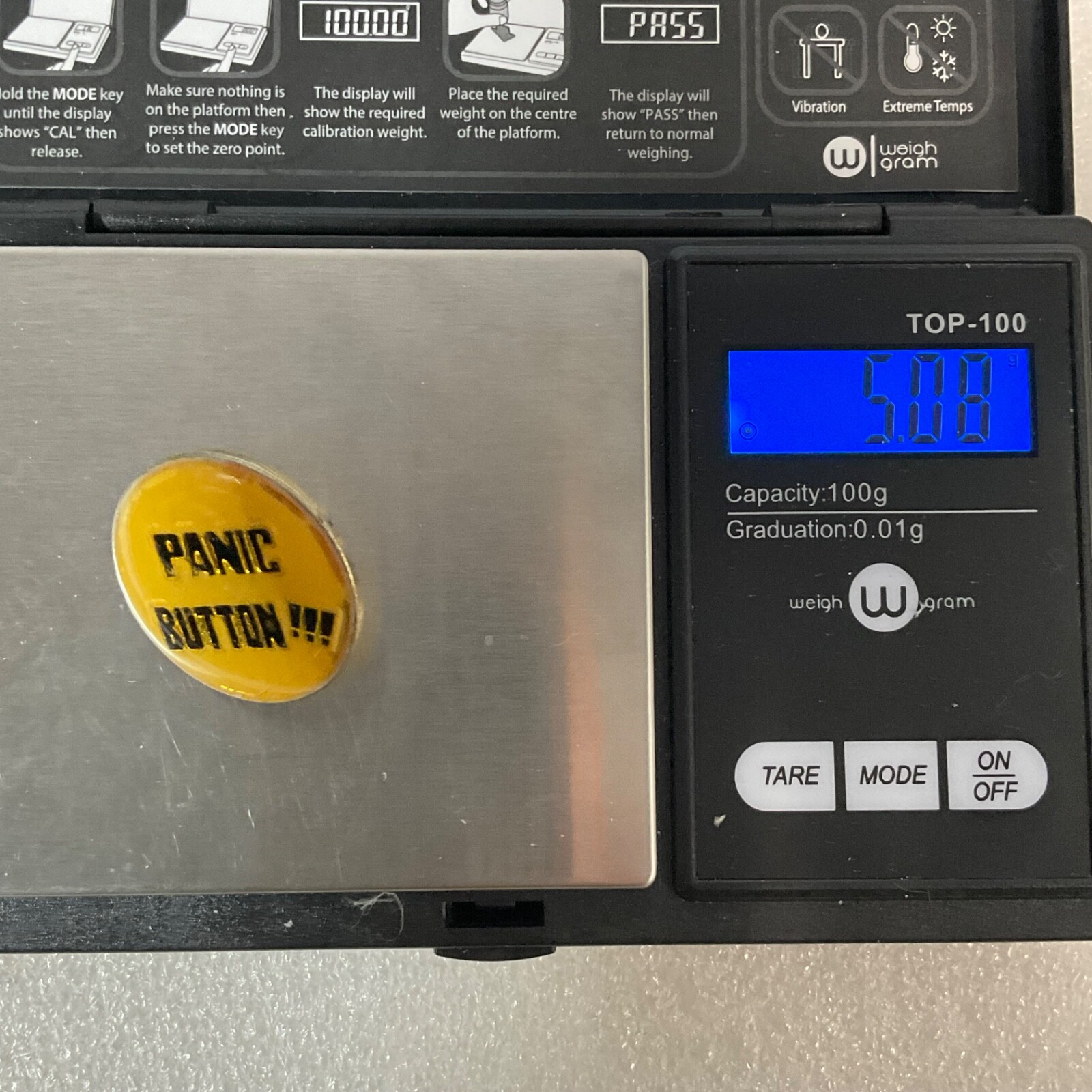 Panic Button !!! 1” Round Pin Metal Enamel Vintage GnuCollectibles - Image 10