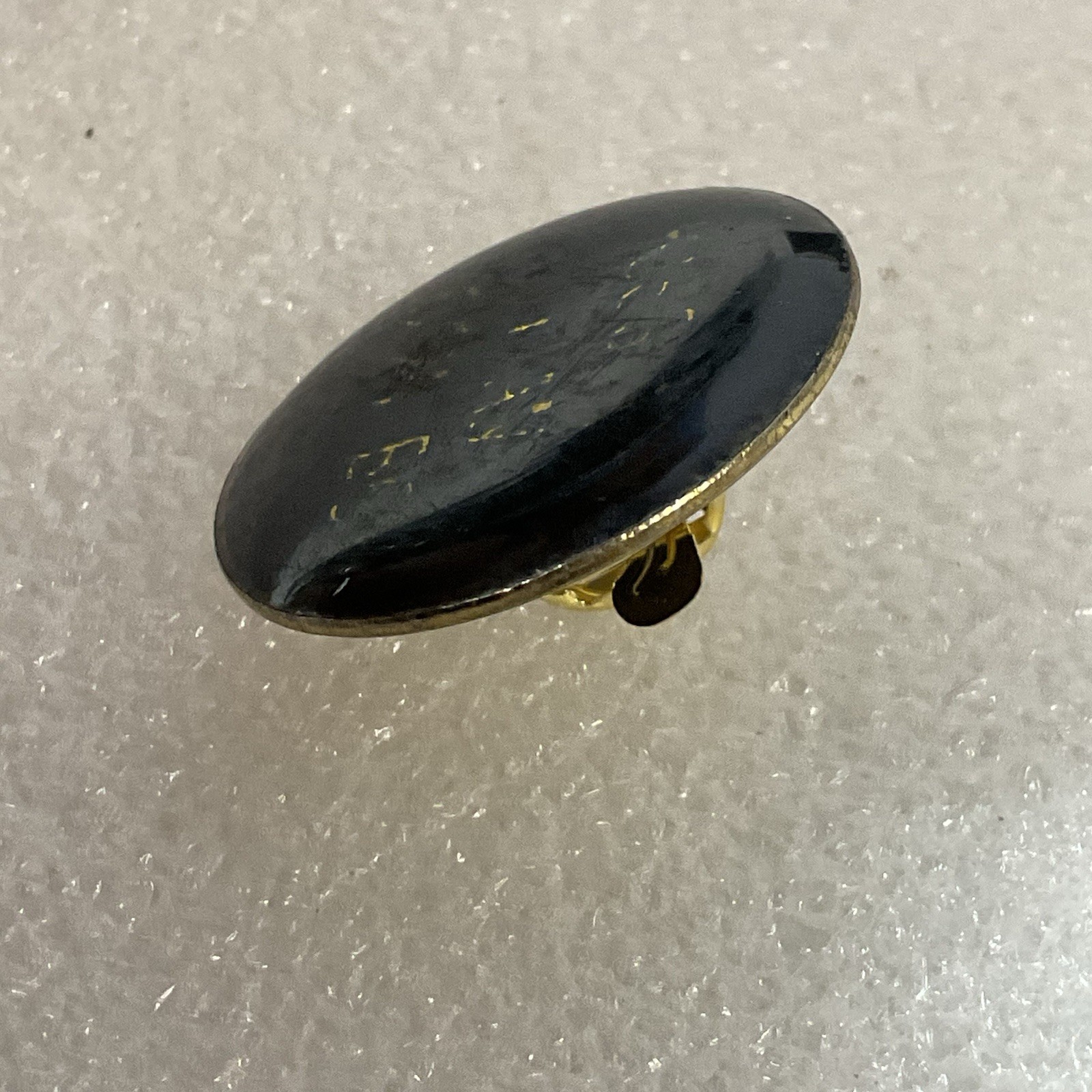 Kiss Me I Am Cow Boy Black & Gold Lettering Enamel Metal 1” Round Pin Pinback - Image 5