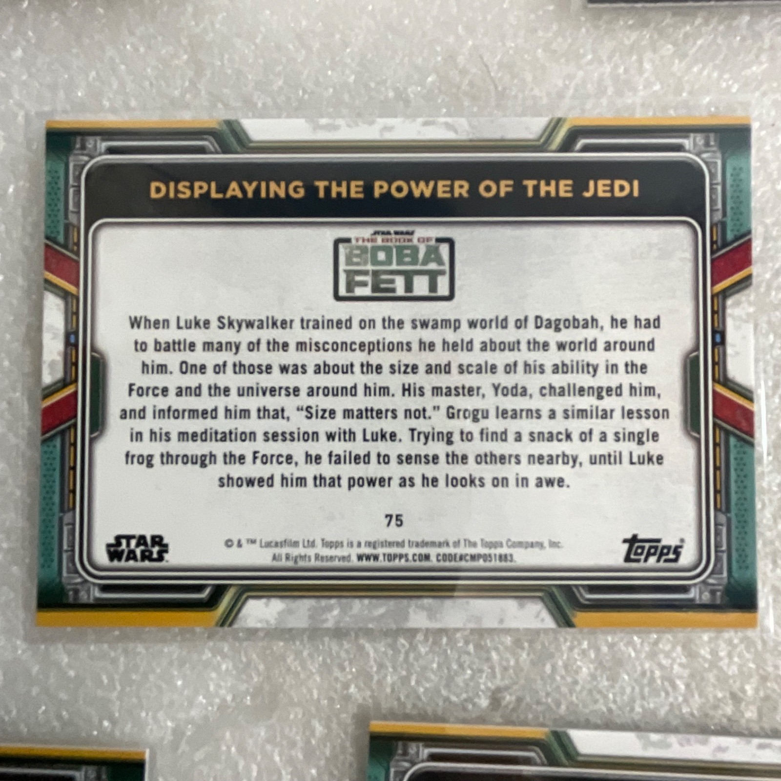 Topps Star Wars 10 Card Lot Yoda Ahsoka Boba Fett Grogu Chrome Galaxy - Image 17