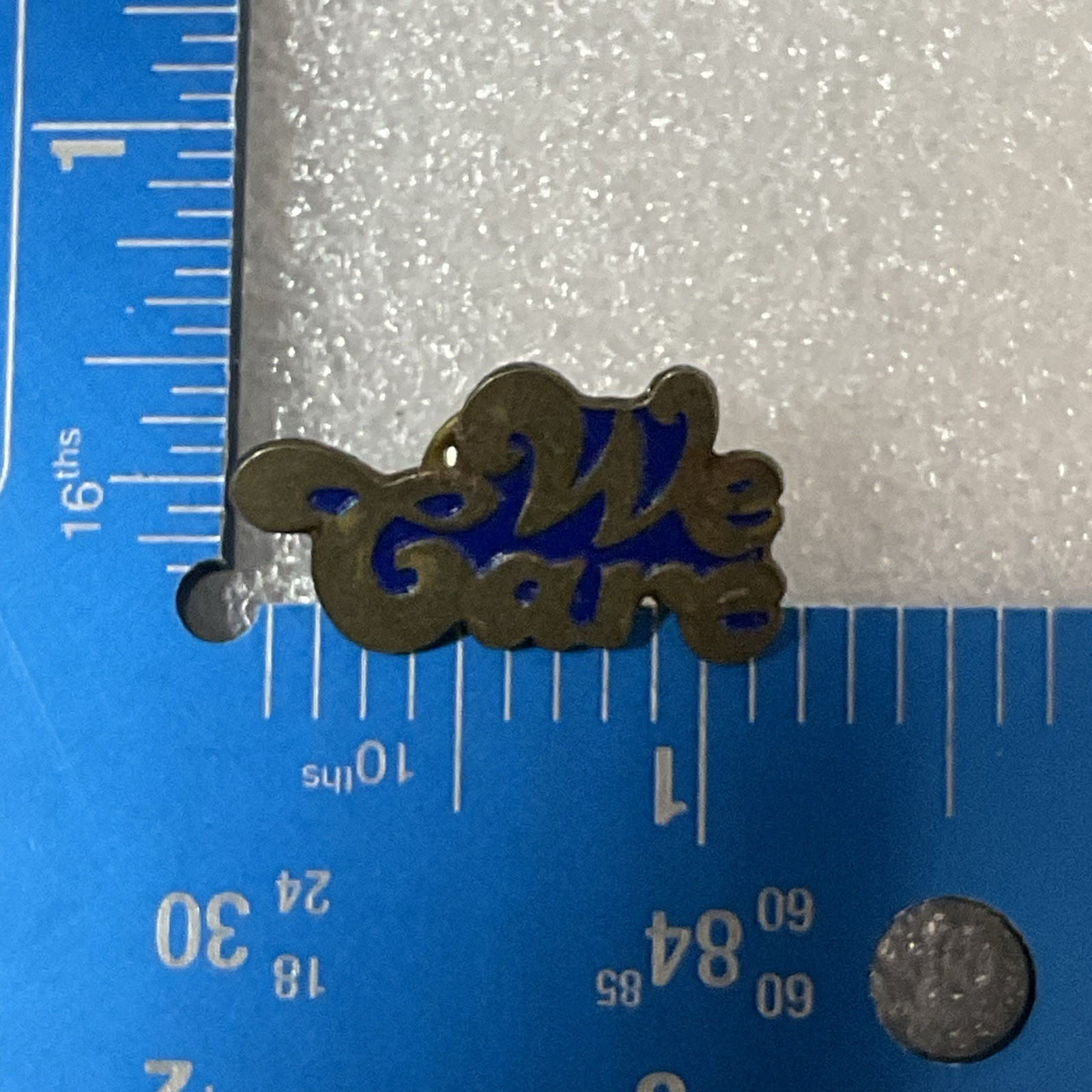 We Care Vintage 1.25” Enamel On Mental Pin Pinback GnuCollectibles - Image 3