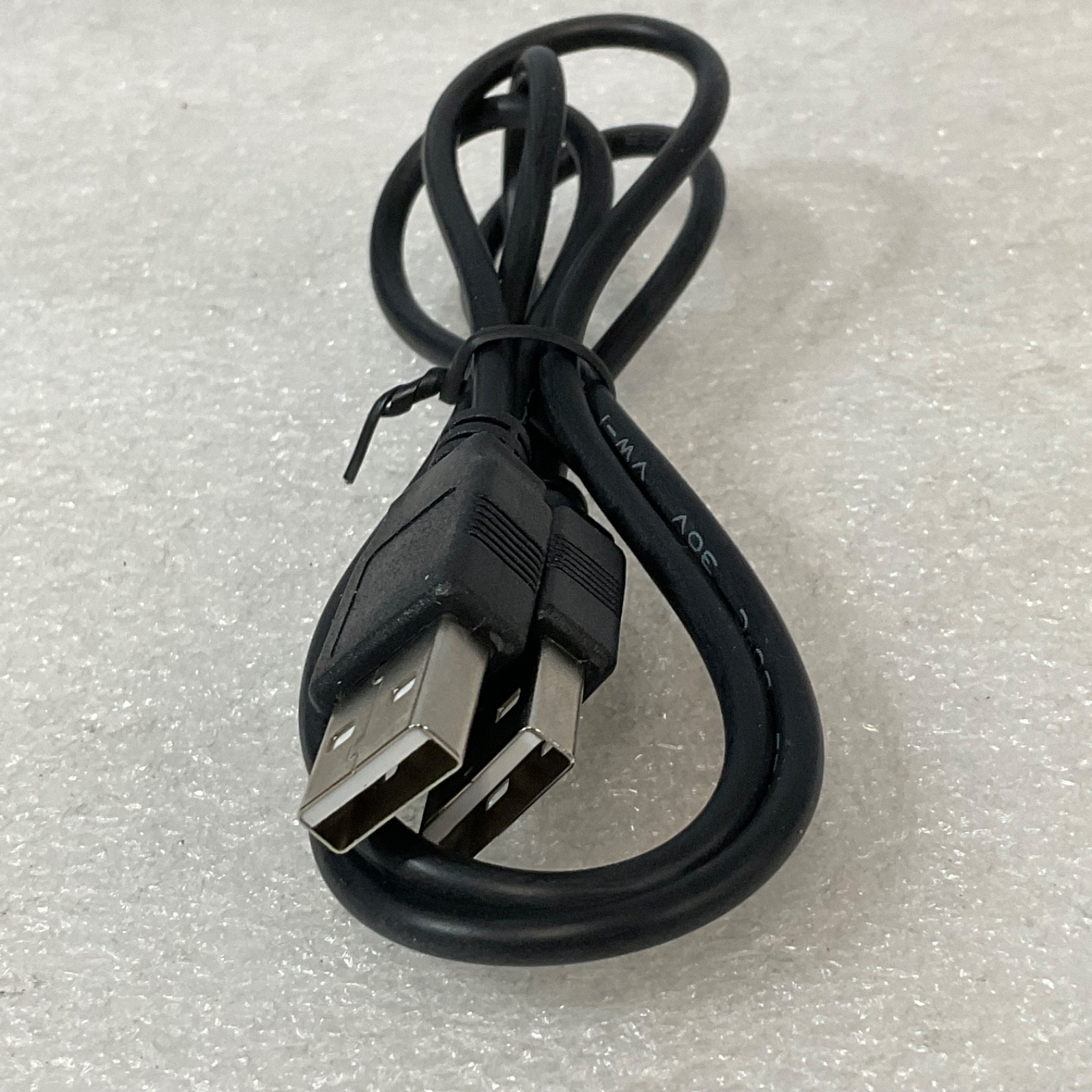 USB Type A Male to Male Cable Black 40 in - Image 1