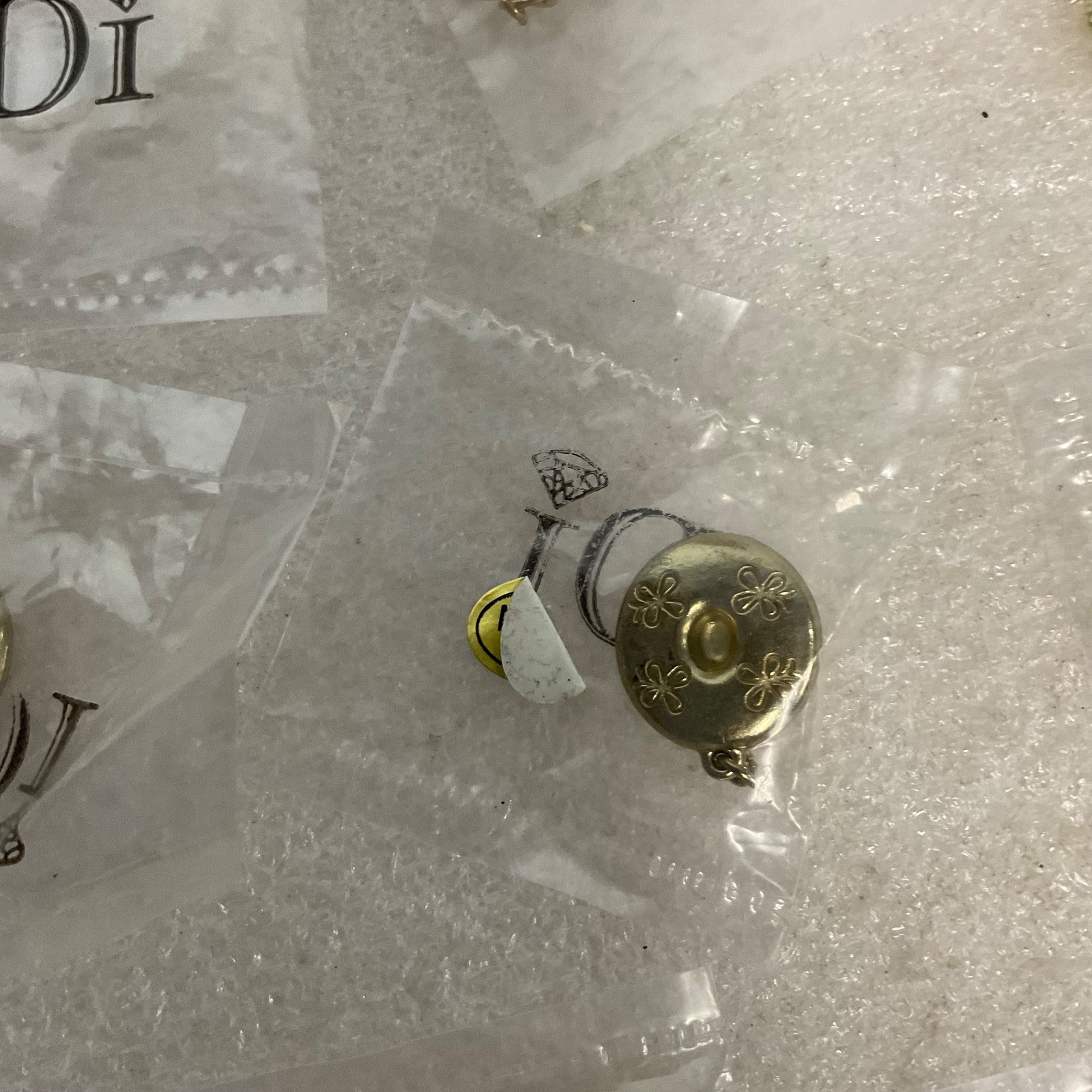 Diamonds International Di Lot Gold Tone Charm Bracelets Earrings & Charms Set - Image 9
