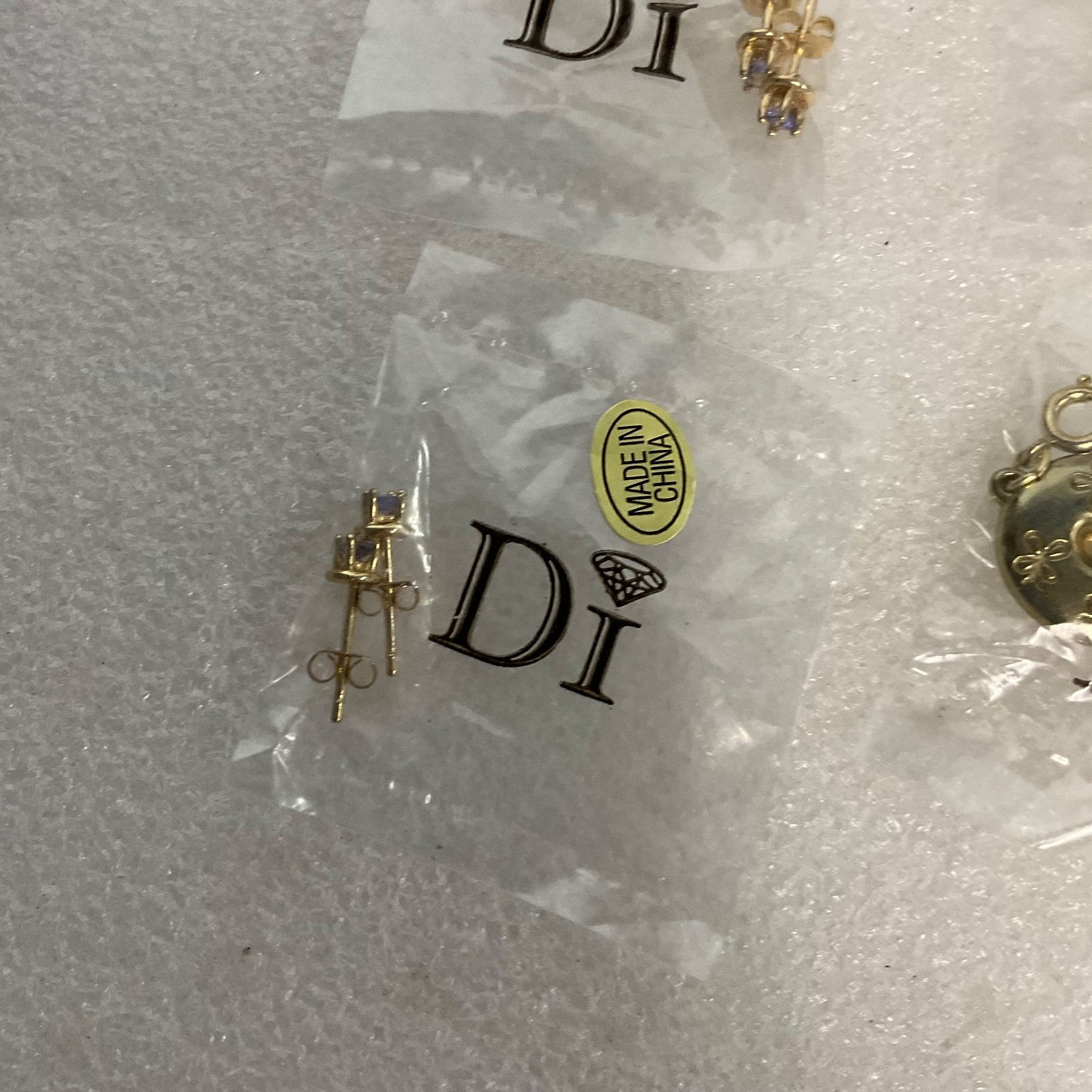 Diamonds International Di Lot Gold Tone Charm Bracelets Earrings & Charms Set - Image 11