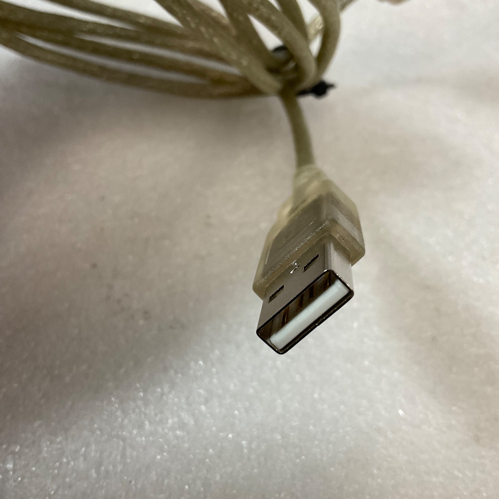 USB A Male to Mini-B Male Cable Clear Jacket Ferrite Core 60 in - Image 2