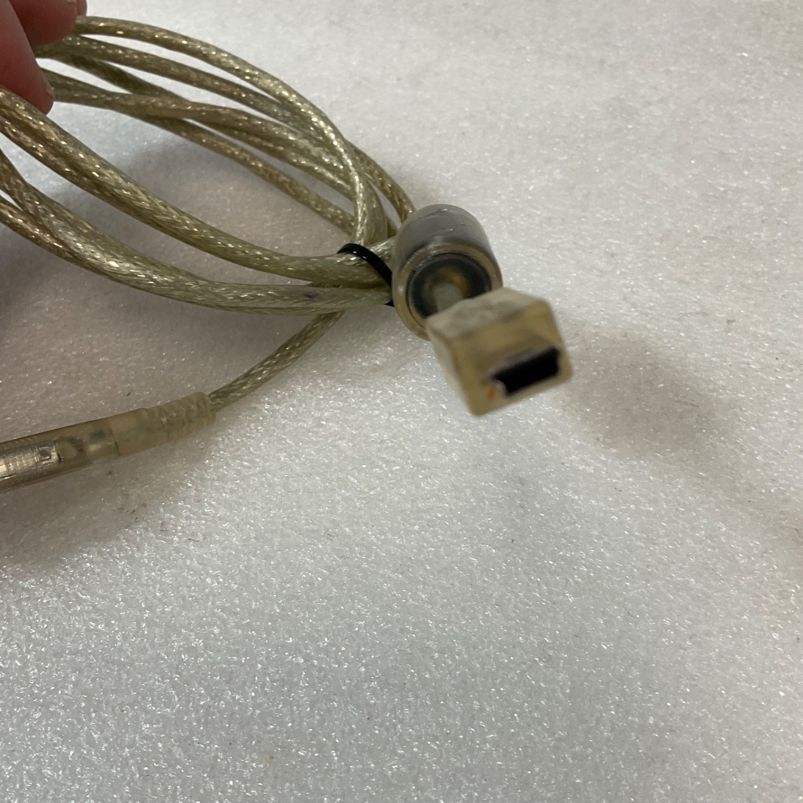 USB A Male to Mini-B Male Cable Clear Jacket Ferrite Core 60 in - Image 3