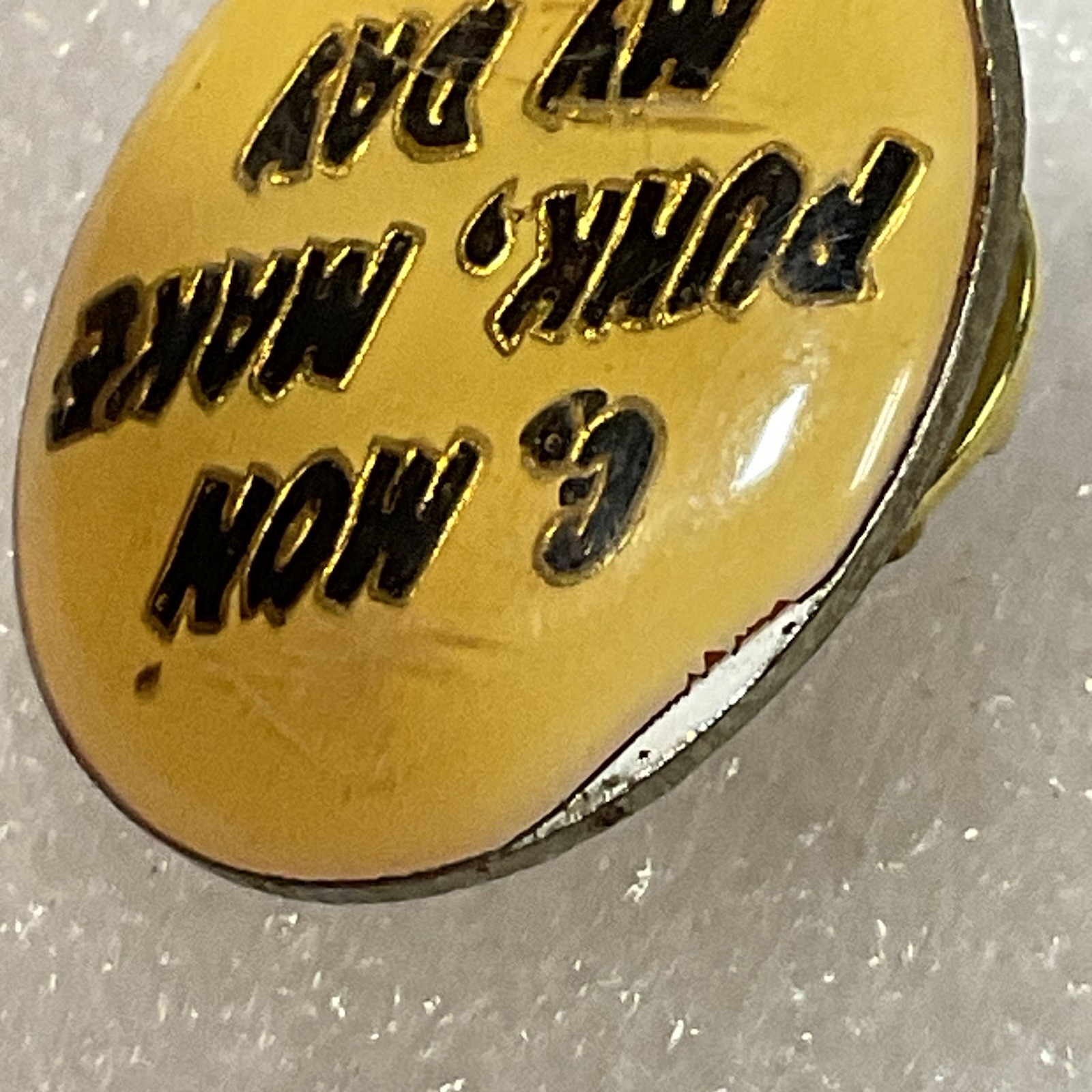C’Mon Punk, Make My Day Vintage Enamel On Metal 1” Round Pin Pinback - Image 5