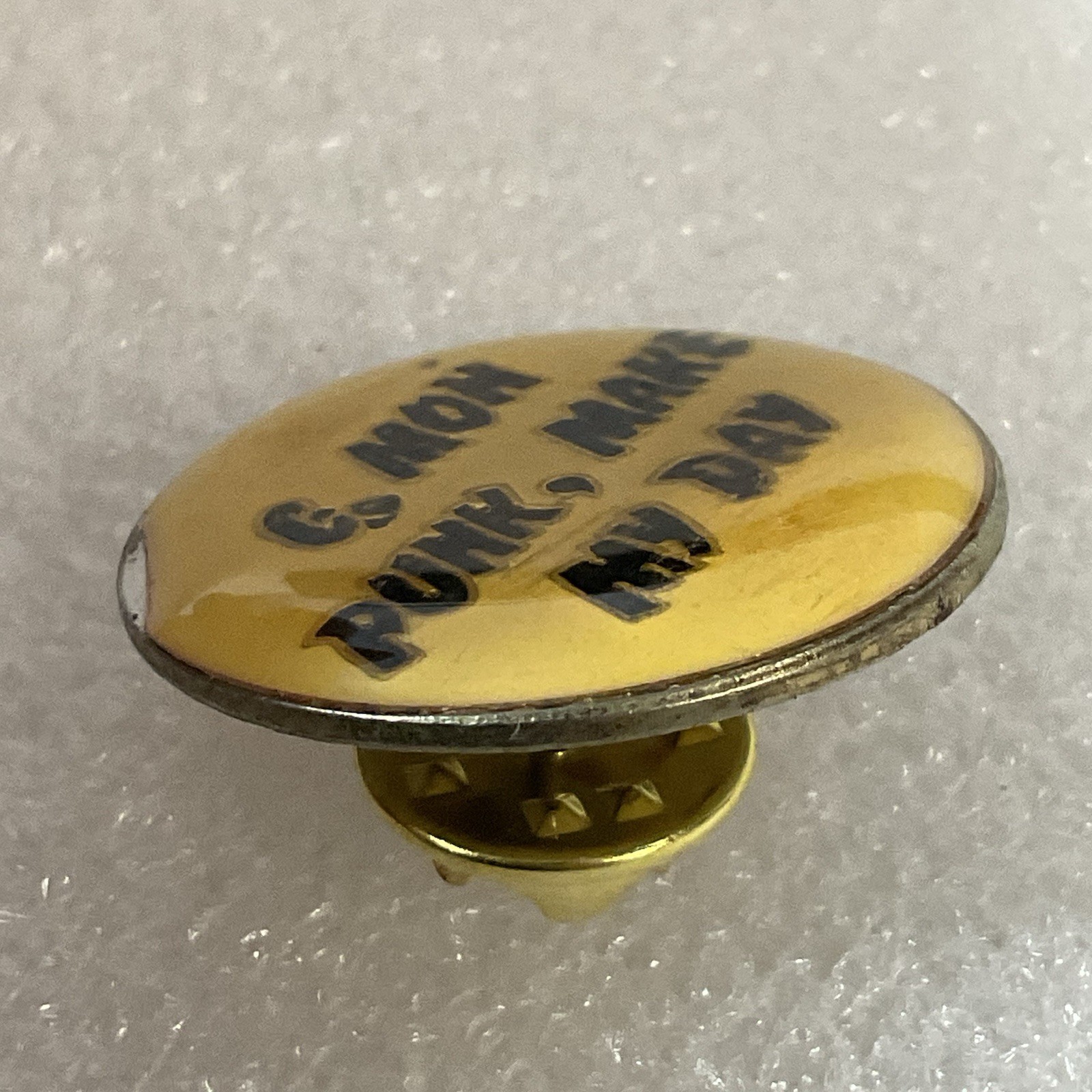 C’Mon Punk, Make My Day Vintage Enamel On Metal 1” Round Pin Pinback - Image 7