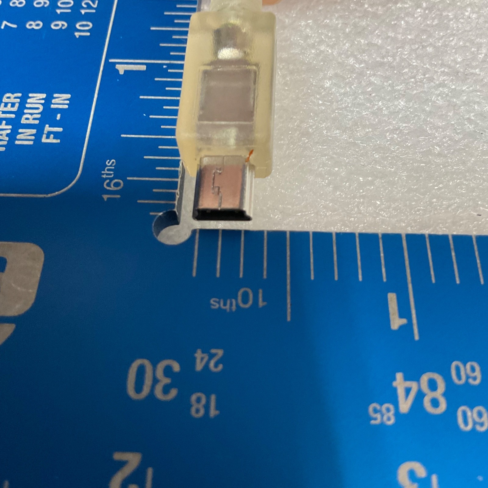 USB A Male to Mini-B Male Cable Clear Jacket Ferrite Core 60 in - Image 9