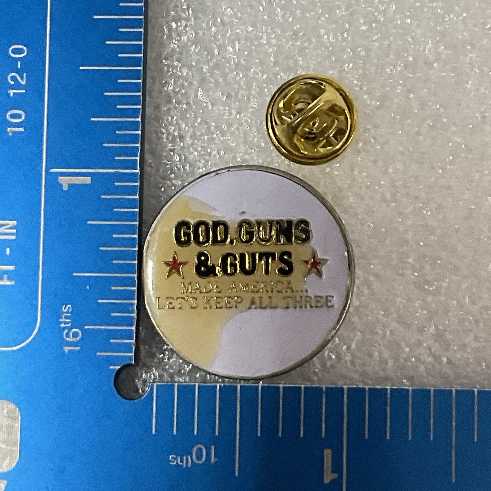 God Guts And Guns Let's Keep All Three Lapel Pin - Image 5