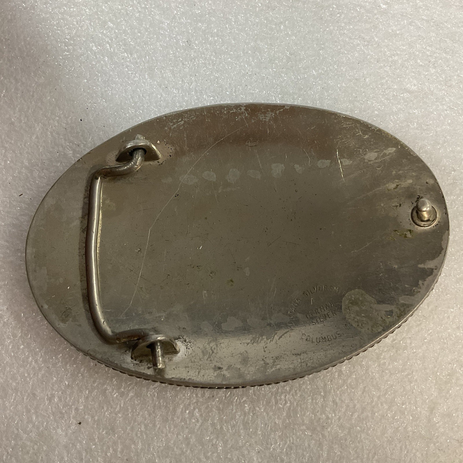 Montana Silversmiths German Silver SRRA 4thAged 1981 Cliff EdwardsJr Belt Buckle - Image 2
