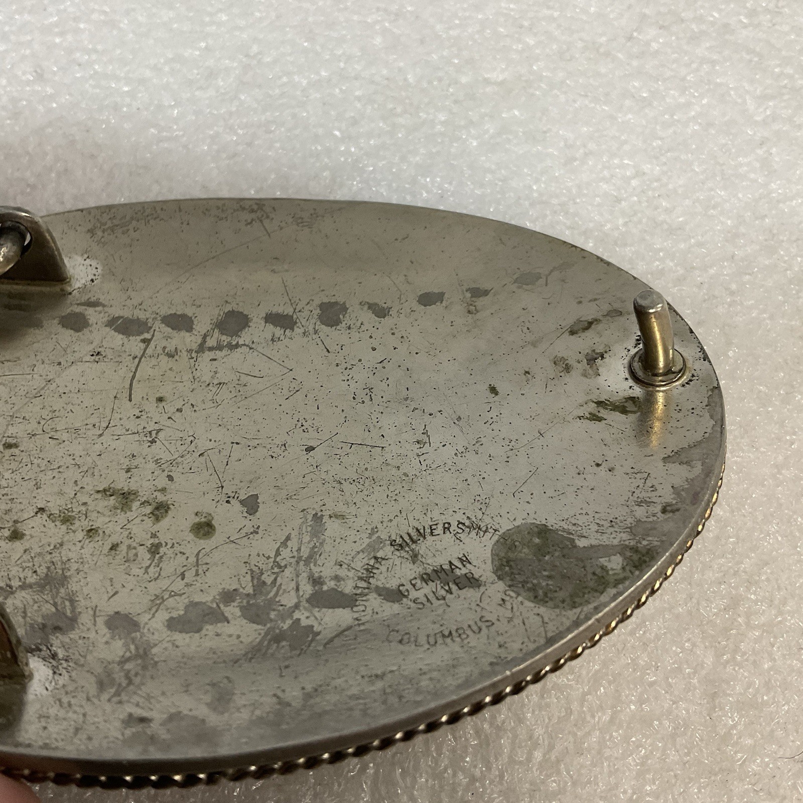 Montana Silversmiths German Silver SRRA 4thAged 1981 Cliff EdwardsJr Belt Buckle - Image 4