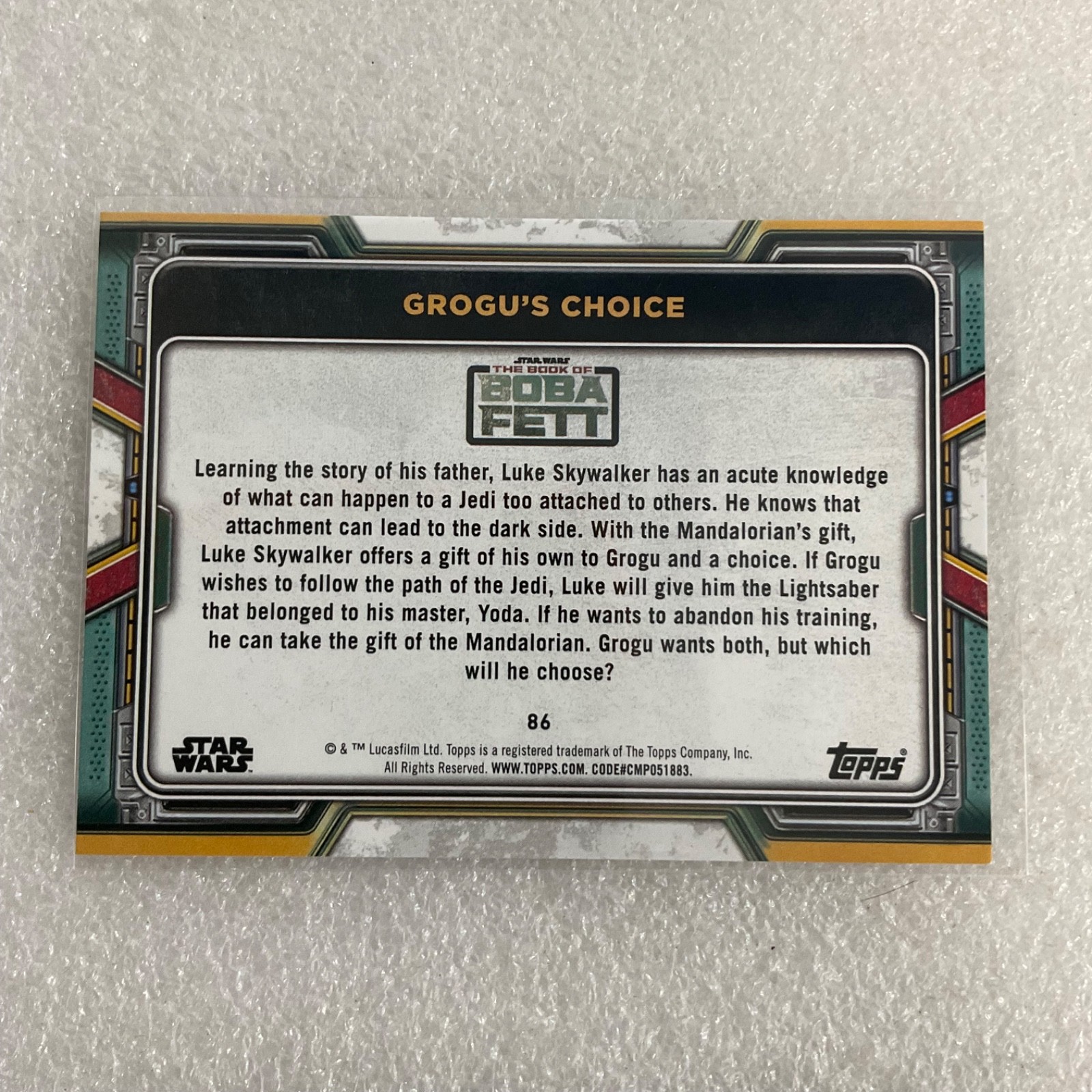2022 Topps Star Wars Book of Boba Fett 8 Card Lot Grogu Cad Bane CA-4 - Image 10