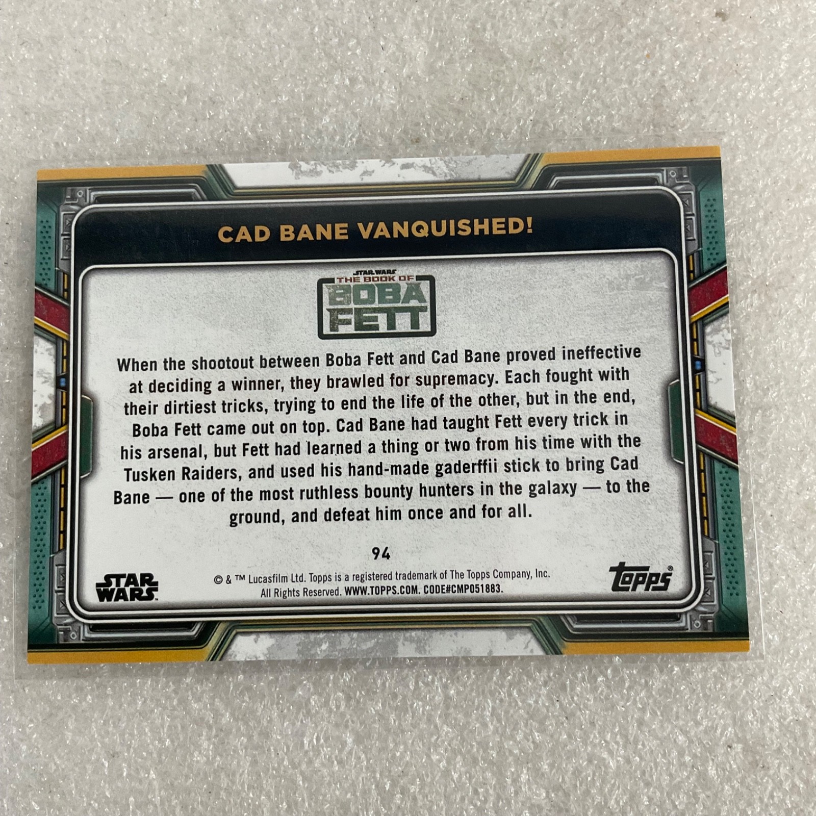 2022 Topps Star Wars Book of Boba Fett 8 Card Lot Grogu Cad Bane CA-4 - Image 12