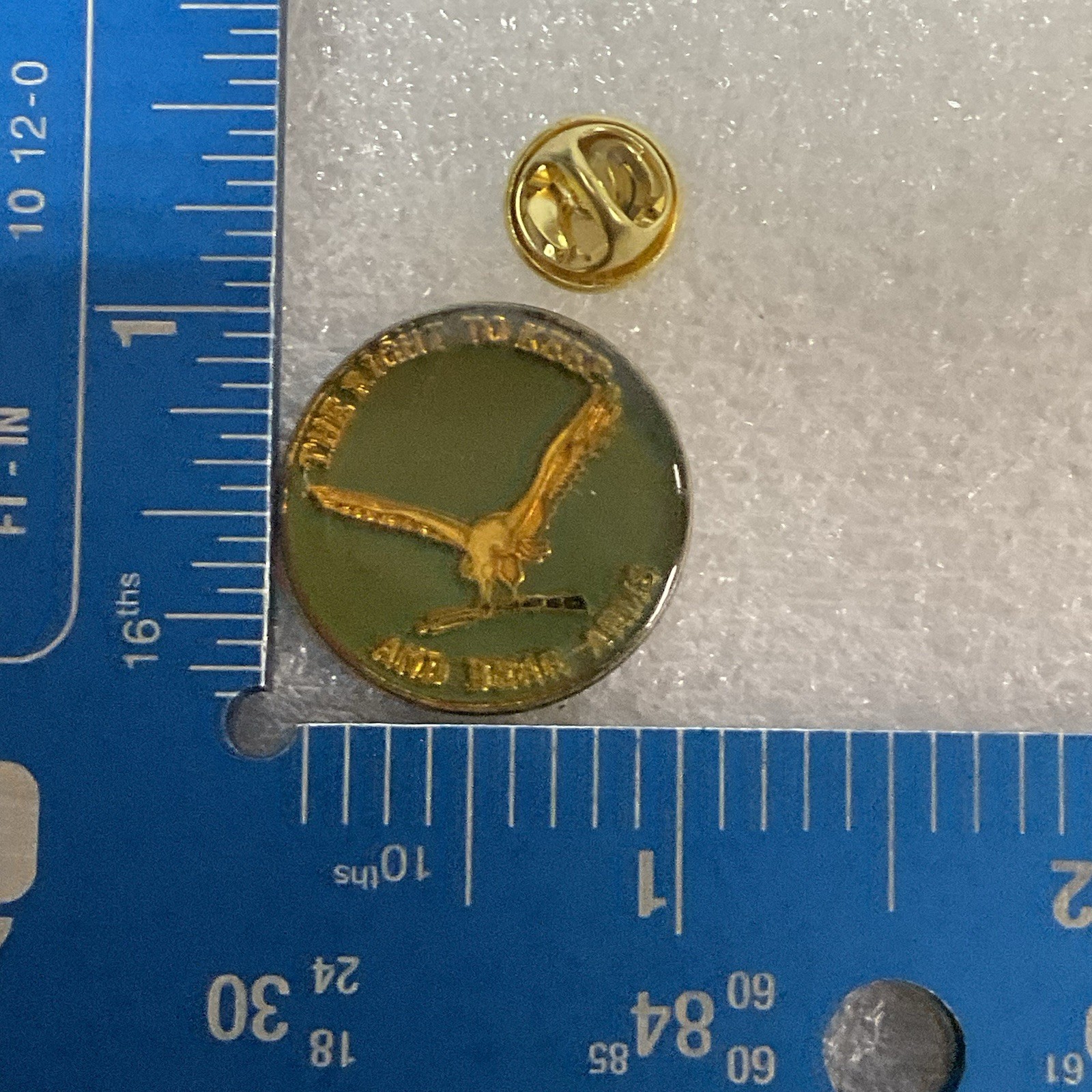 The Right to Keep & Bear Arms Eagle 1” Round Enamel Metal Pin Pinback - Image 7