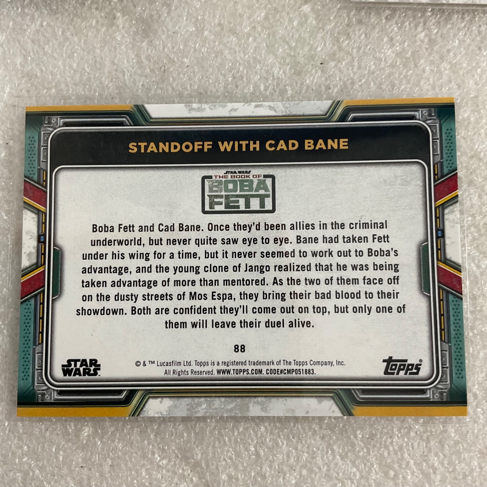 2022 Topps Star Wars Book of Boba Fett 8 Card Lot Grogu Cad Bane CA-4 - Image 16