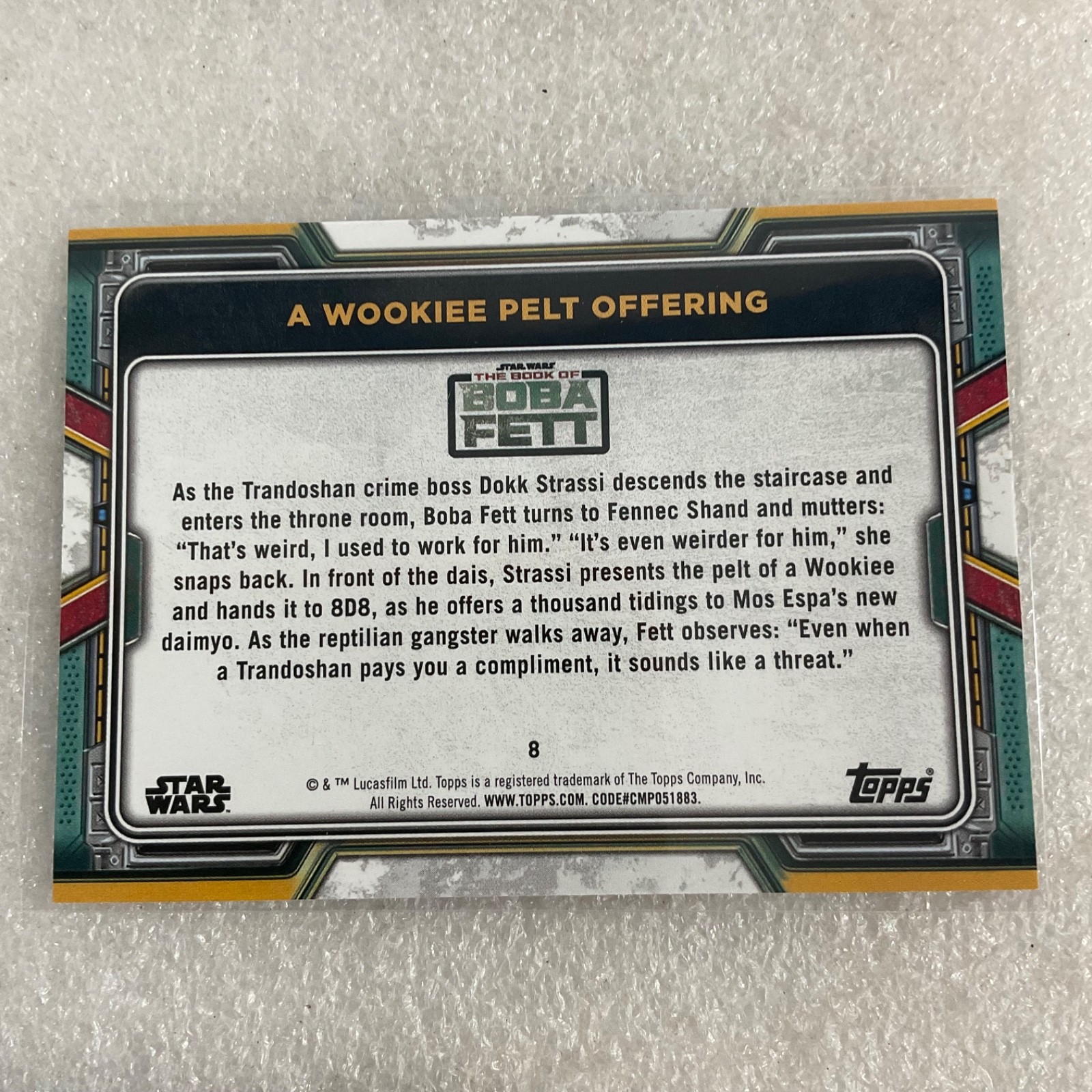 2022 Topps Star Wars Book of Boba Fett 8 Card Lot Grogu Cad Bane CA-4 - Image 15