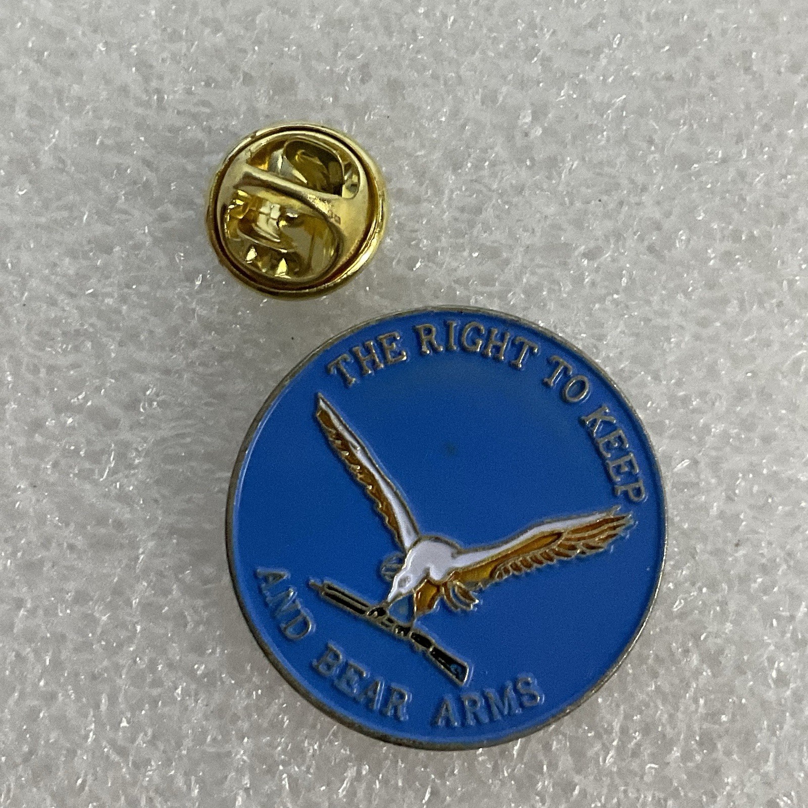 The Right to Keep & Bear Arms Eagle 1” Round Multicolor Metal Pin Pinback - Image 6