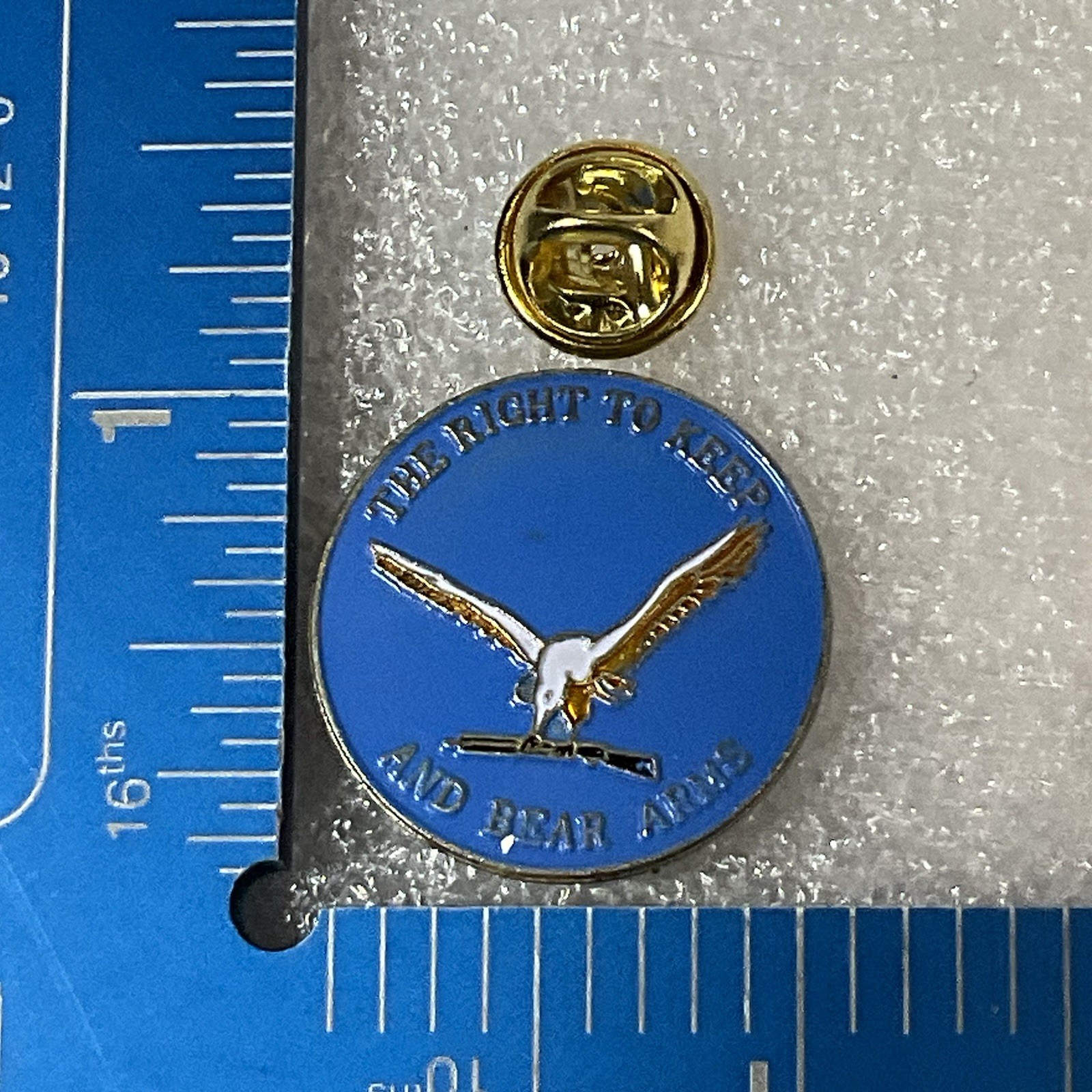 The Right to Keep & Bear Arms Eagle 1” Round Multicolor Metal Pin Pinback - Image 8