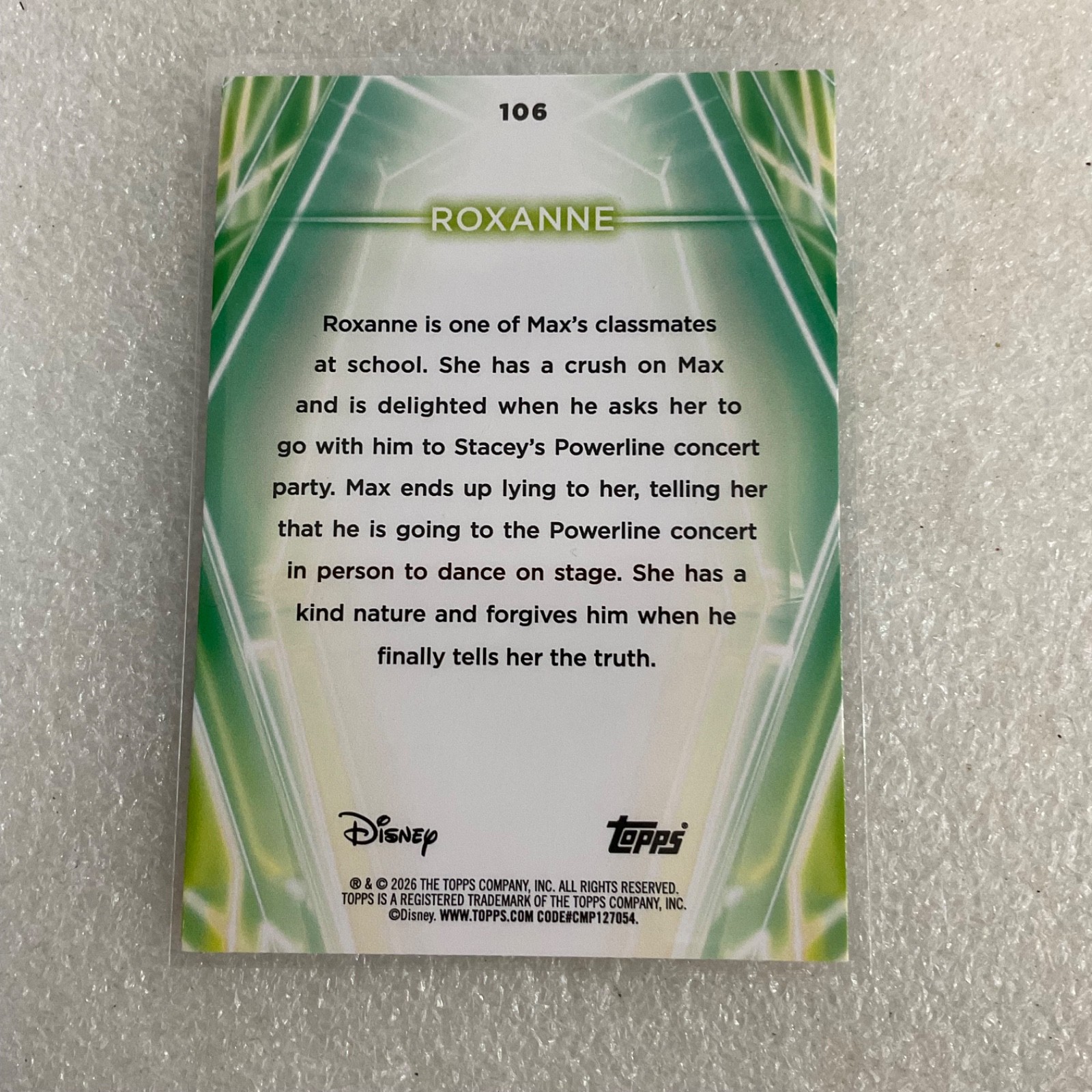 2026 Topps Disney Neon Pixar Card Lot Roxanne Hank Shank Anger 5 Cards - Image 7