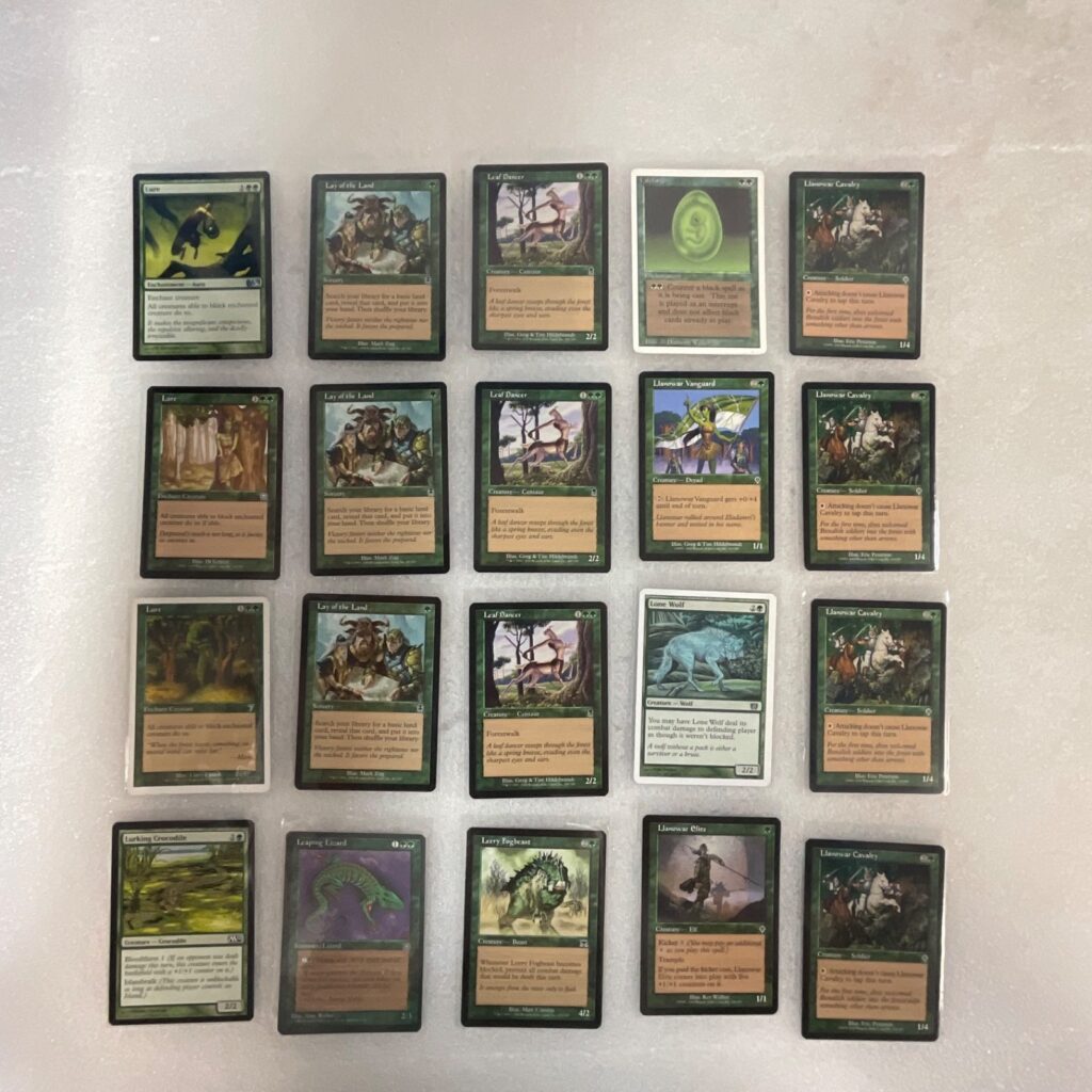 MTG 20 Card Green Lot Lure Lay of the Land Llanowar Mixed Sets - Image 1
