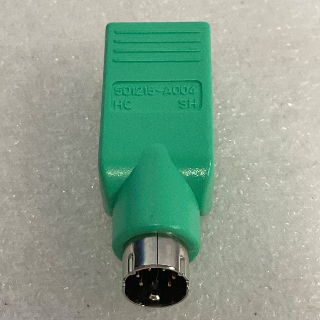 USB to PS/2 Mouse Adapter Green 2 in USB-A Female to 6-Pin Mini-DIN - Image 1