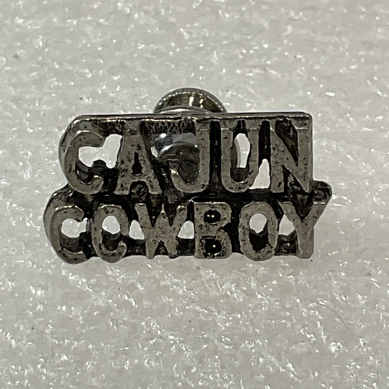 Cajun Cowboy .75” Metal Pin Pinback GnuCollectibles - Image 1