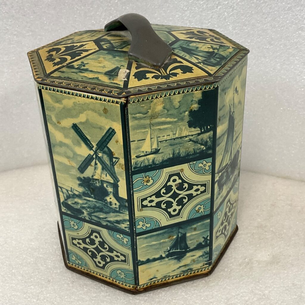 Made in Western Germany Octagon Tin Dutch Windmill Sailboat 4.75 in - Image 1