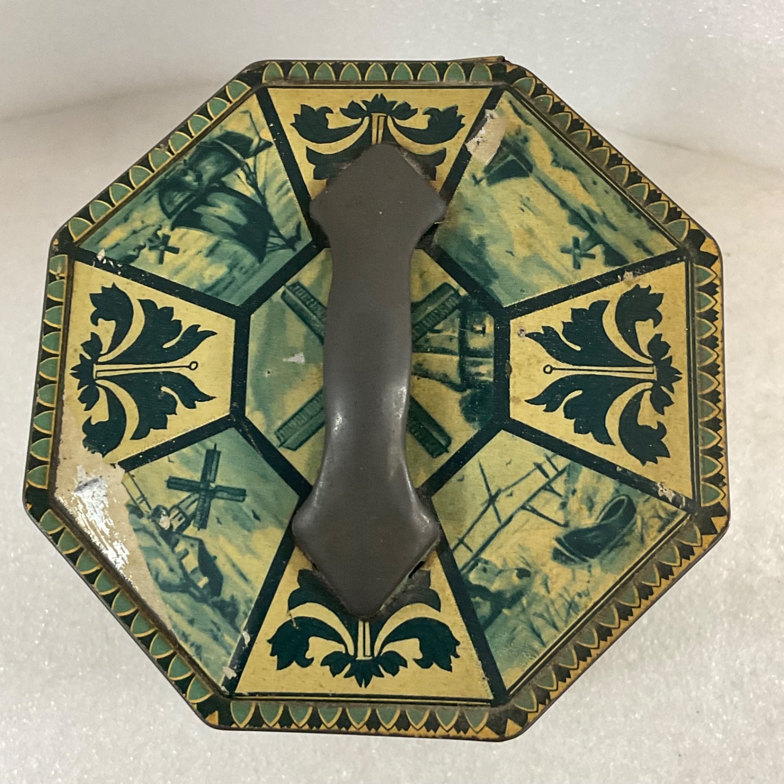 Made in Western Germany Octagon Tin Dutch Windmill Sailboat 4.75 in - Image 5