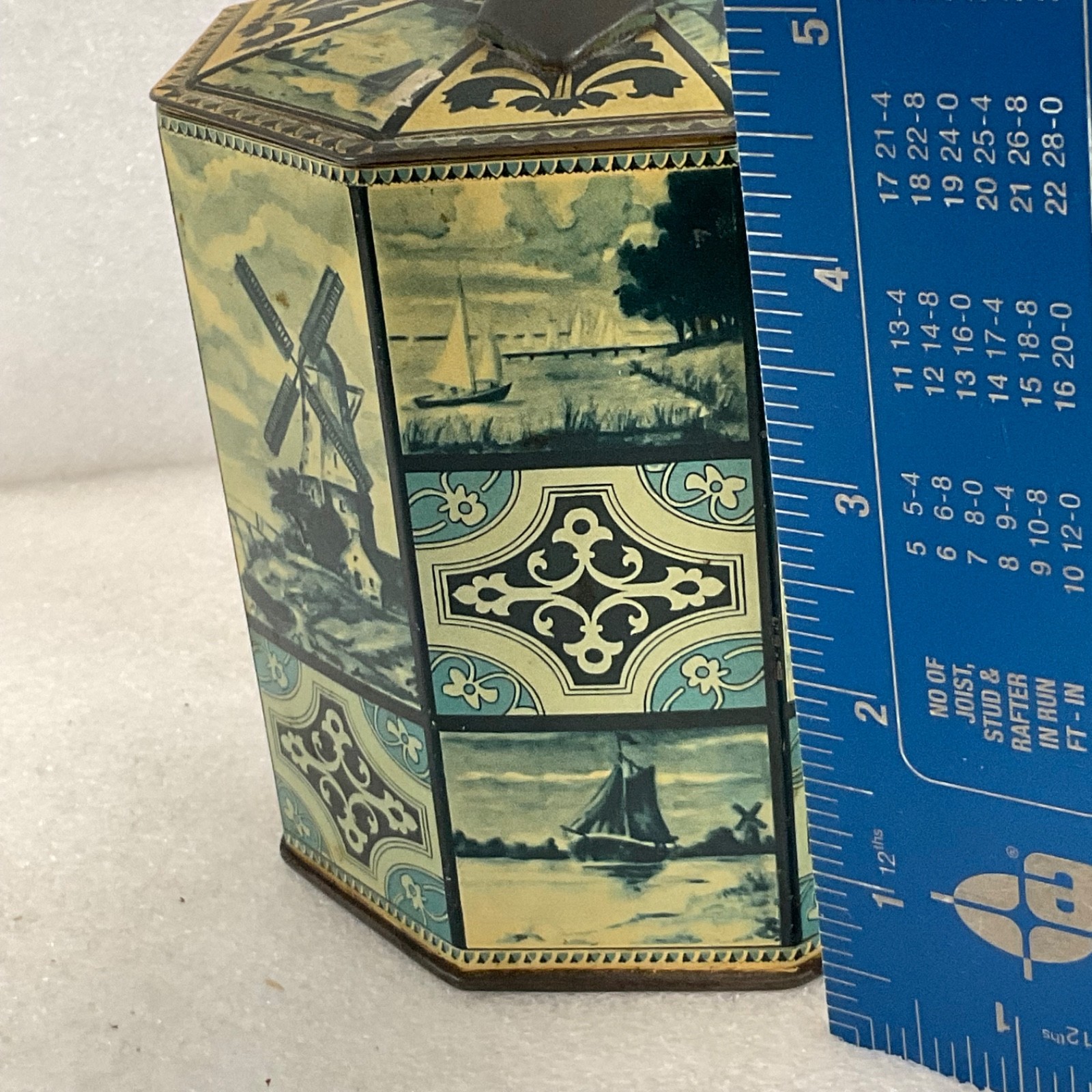 Made in Western Germany Octagon Tin Dutch Windmill Sailboat 4.75 in - Image 10