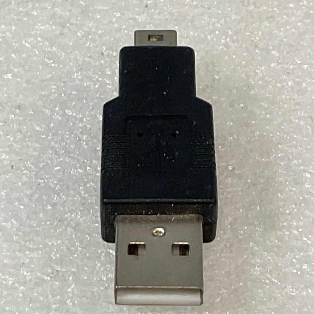 GE USB Type A Male to Mini-B Male Adapter 2 in Black - Image 1