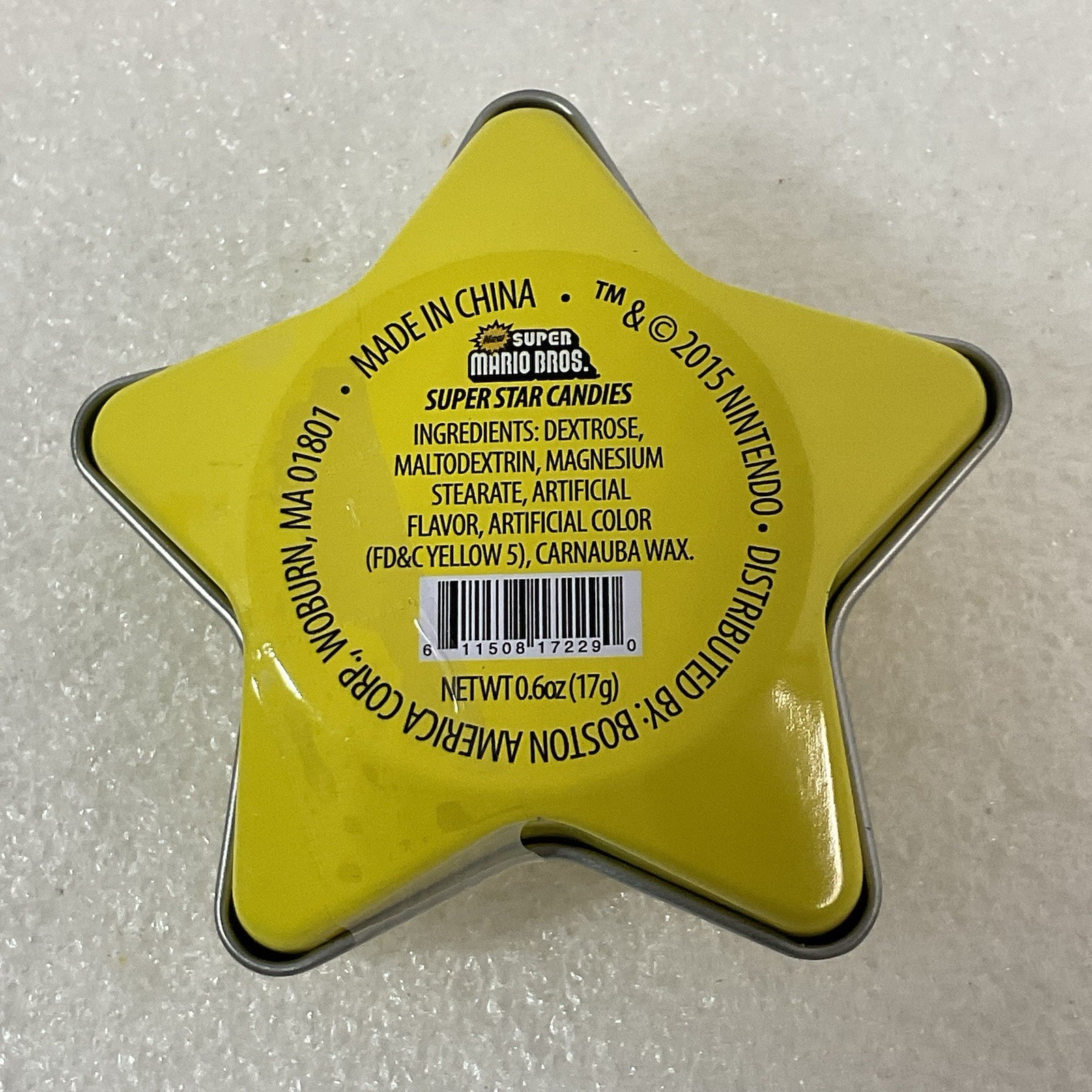 Official Nintendo Super Mario Bros Star Candy Tin Unopened Collectible - Image 2